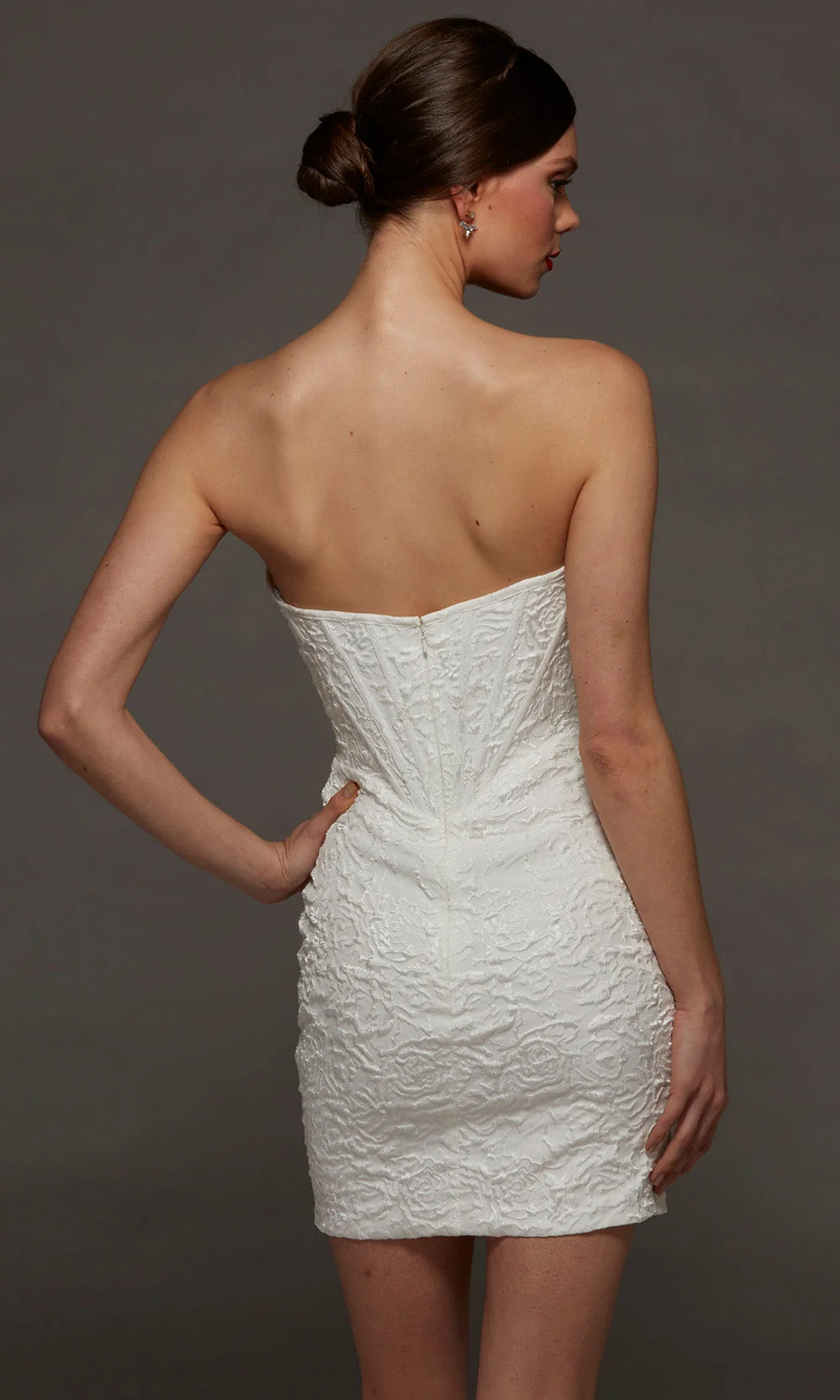 Alyce Paris 70095 - Corset Bodice Jacquard Sheath Dress - Image 2