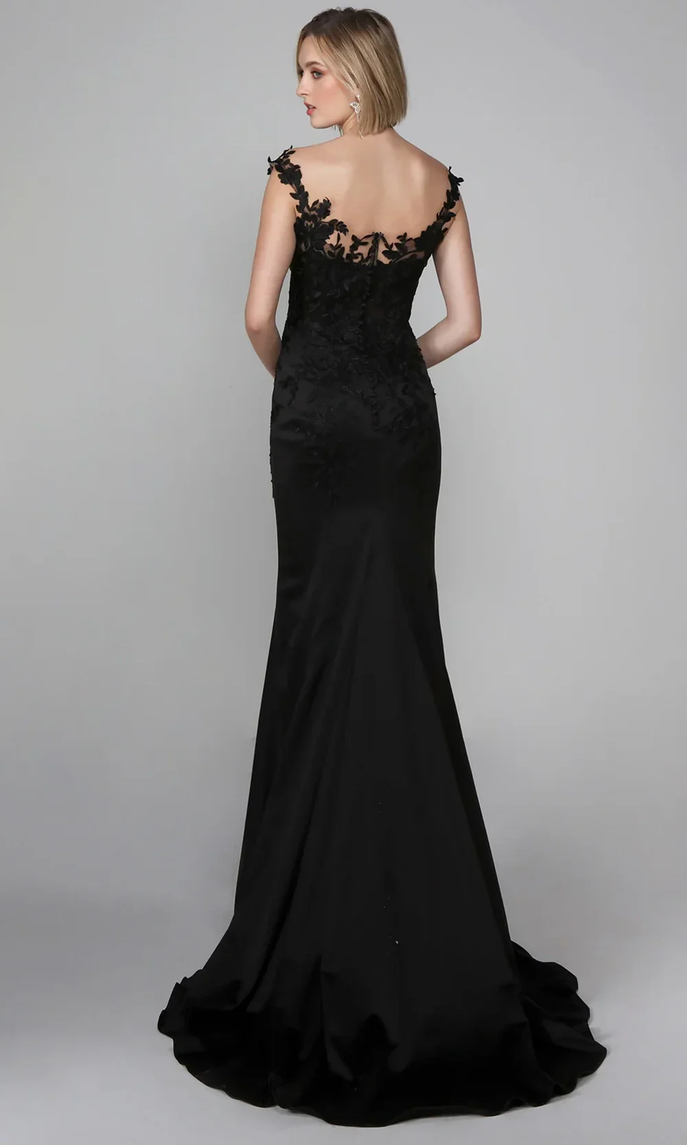 Alyce Paris 7026 - Illusion Corset Embroidered Fitted Gown - Image 2