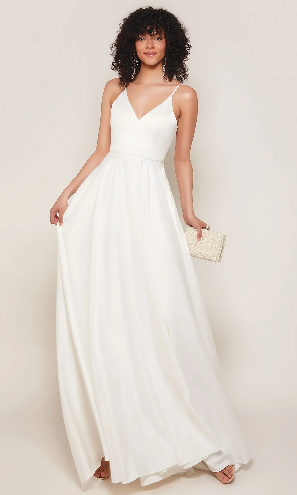 Alyce Paris 7089 - Button Back Spaghetti Strap Bridal Dress - Image 4