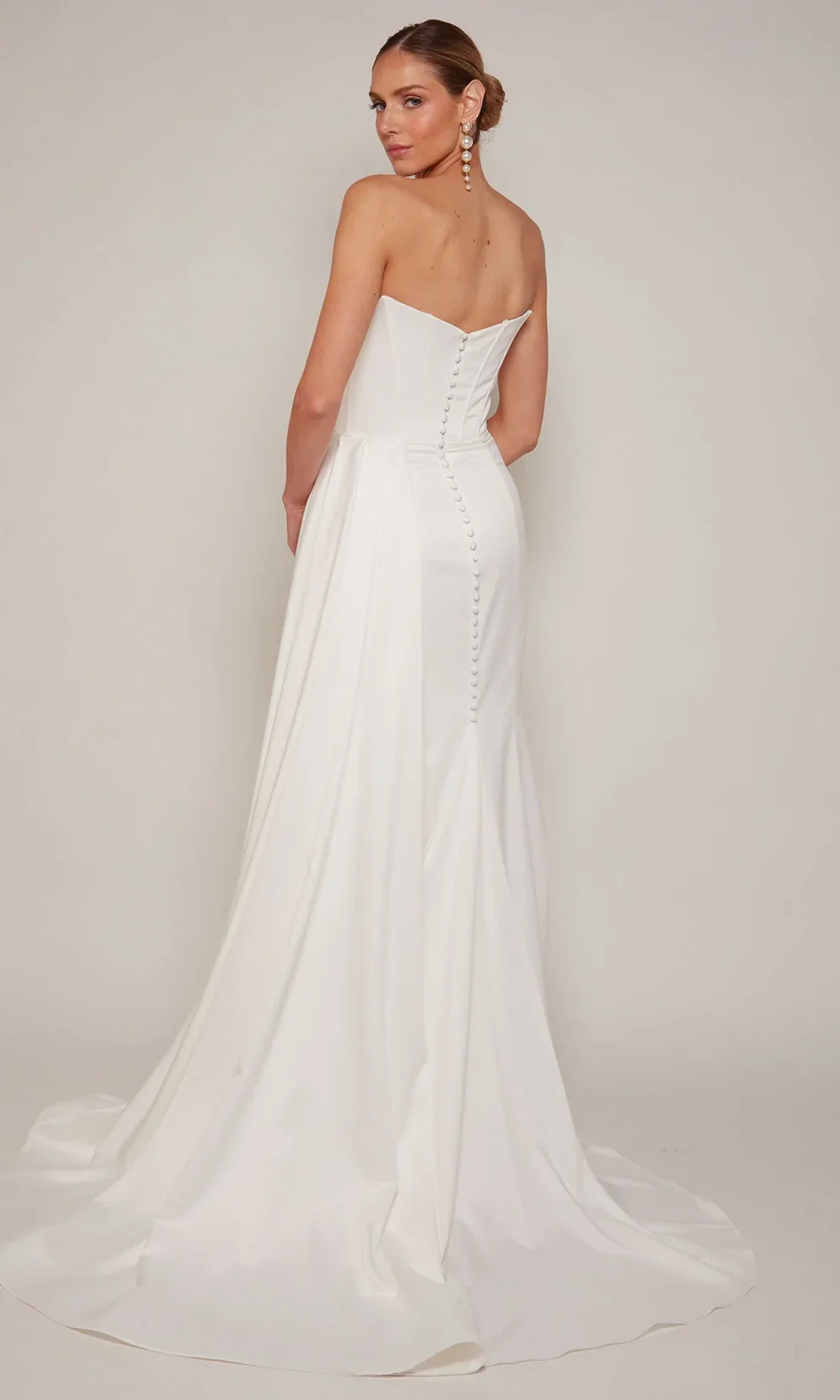 Alyce Paris 7093 - Corset Bodice Sheath Bridal Dress with Slit - Image 6