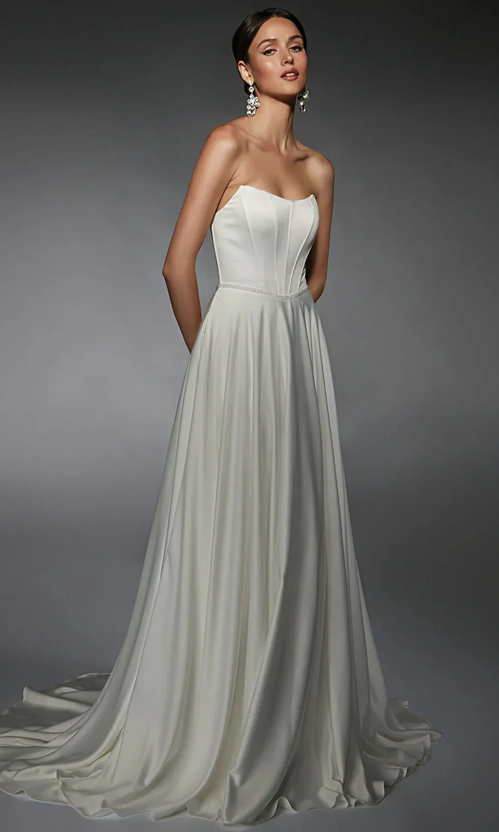 Alyce Paris 7110 - Corset Bodice Strapless A-Line Gown - Image 4