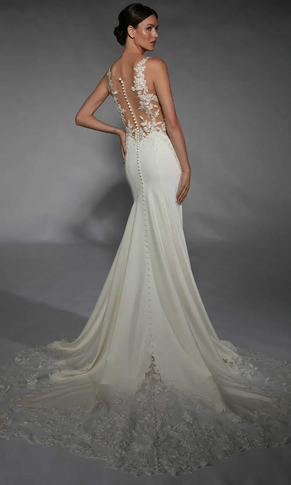 Alyce Paris 7117 - Illusion Bodice Embroidered Lace Bridal Gown - Image 2