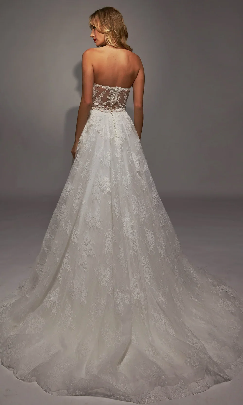 Alyce Paris 7154 - Strapless Sweetheart Bridal A-Line Dress - Image 2