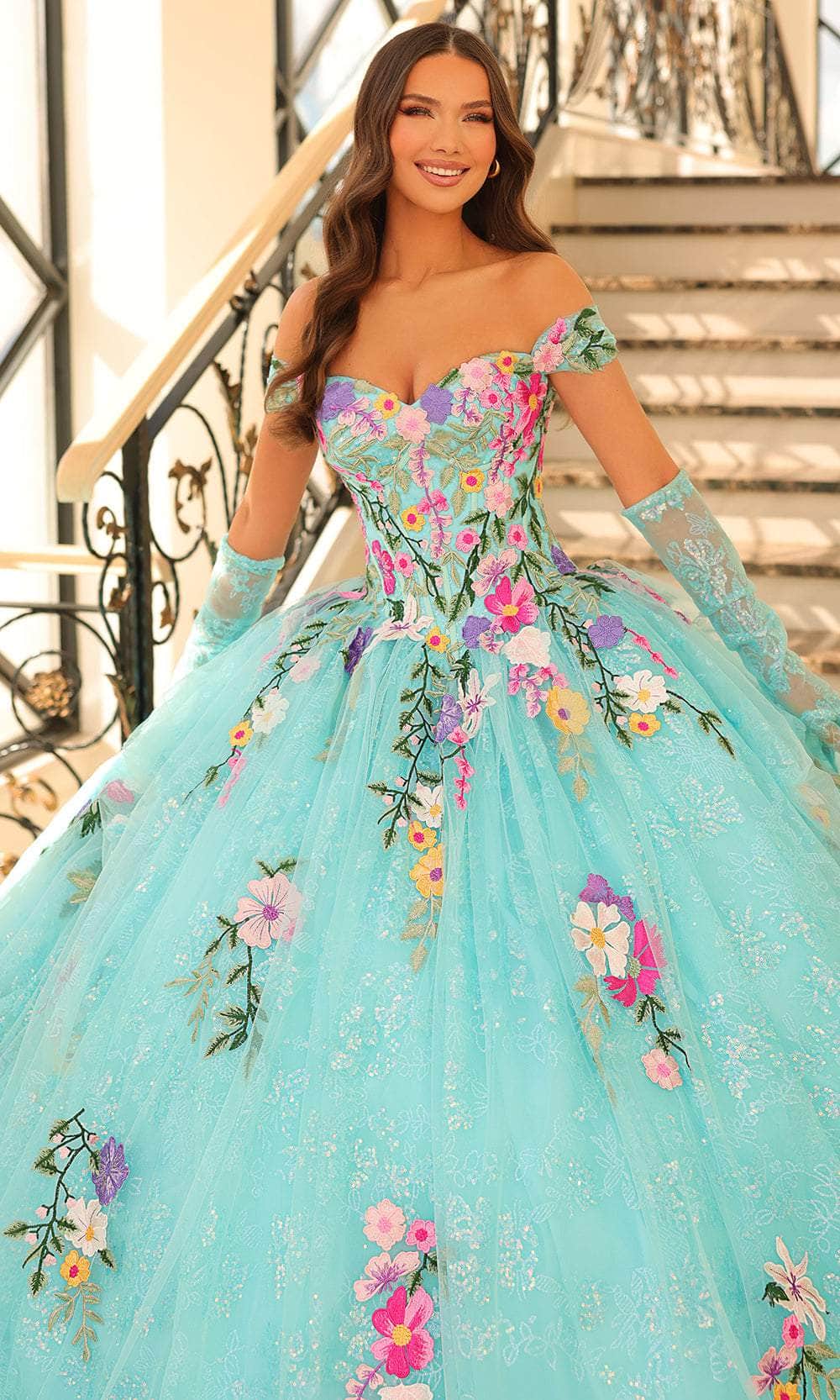 Amarra 54200 - Embroidered Ballgown - Image 3