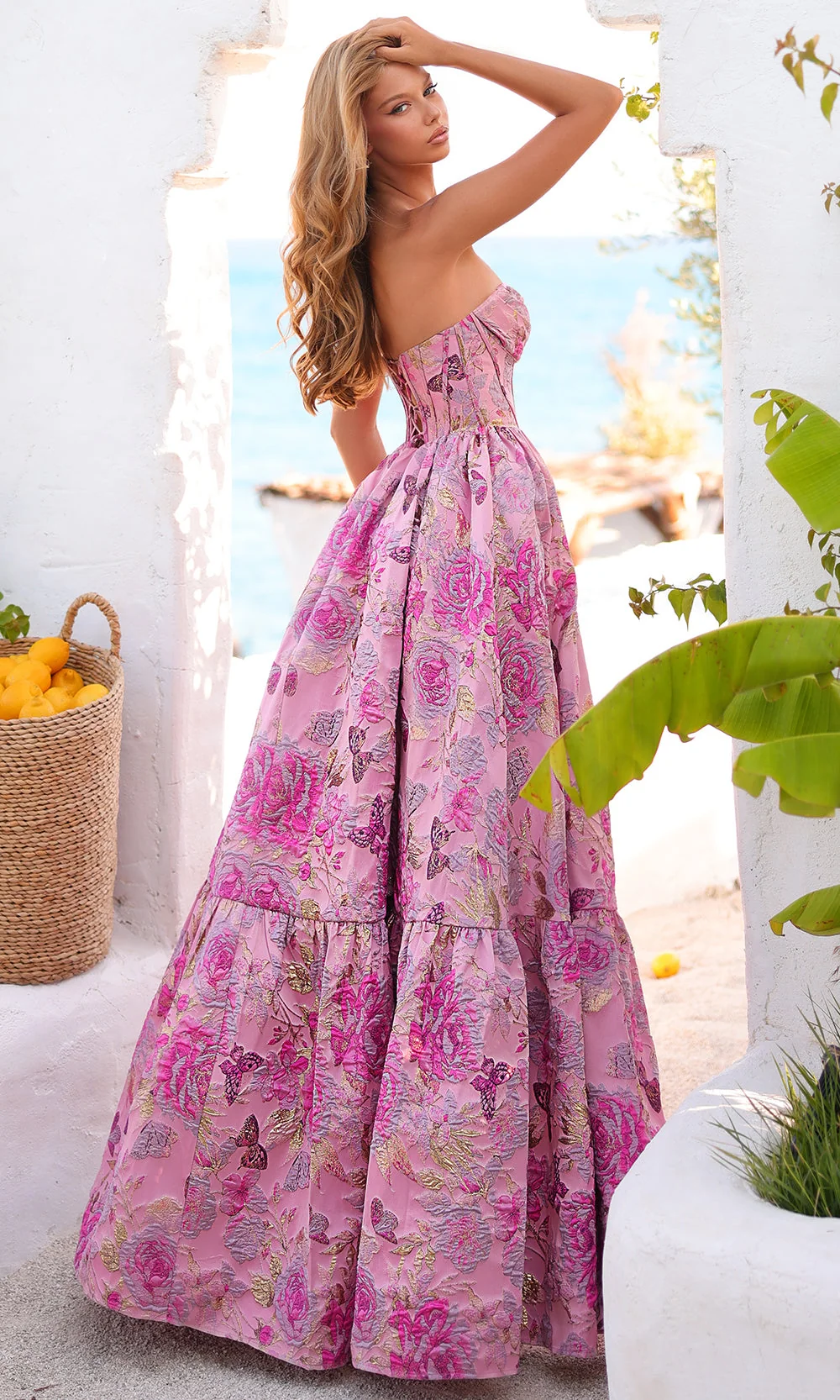 Amarra 89516 - Tiered Skirt Strapless Evening Gown - Image 2