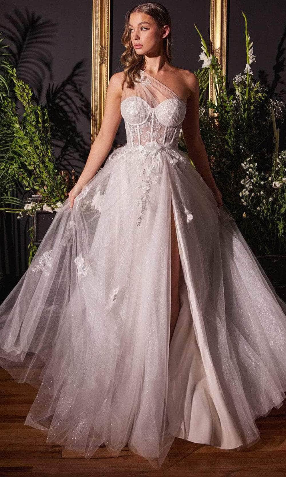 Andrea and Leo A1053W - One Shoulder Bridal Gown - Image 3