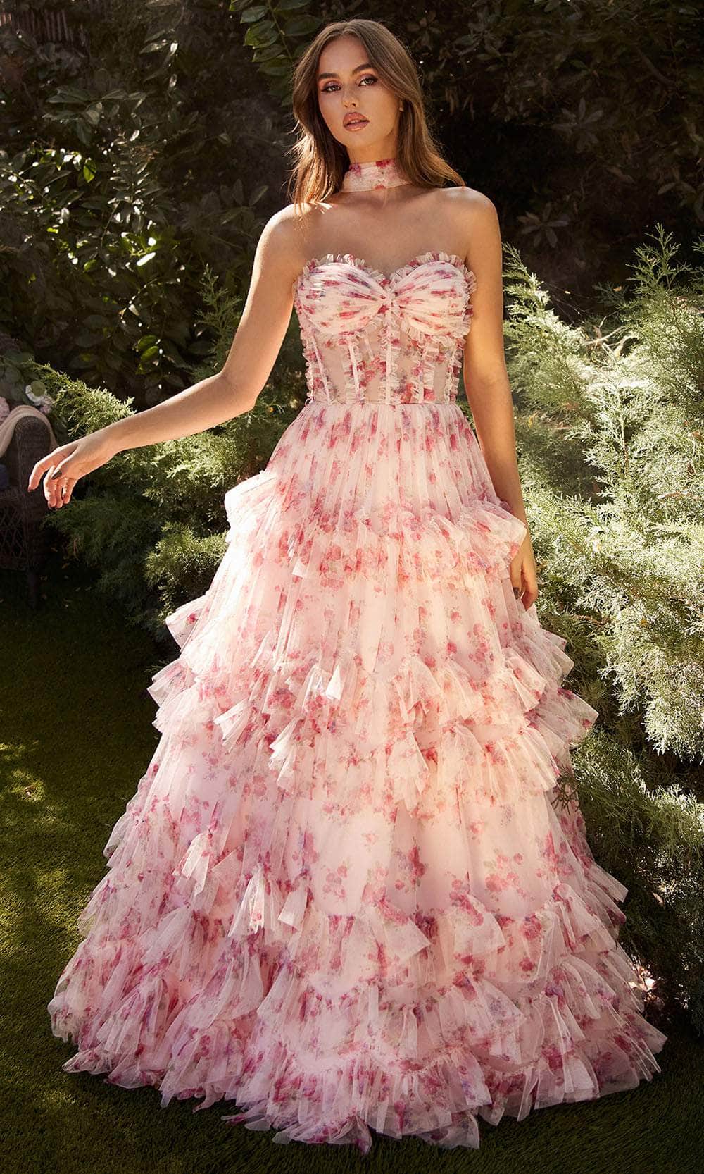 Strapless Ruffle Evening Gown - Image 3