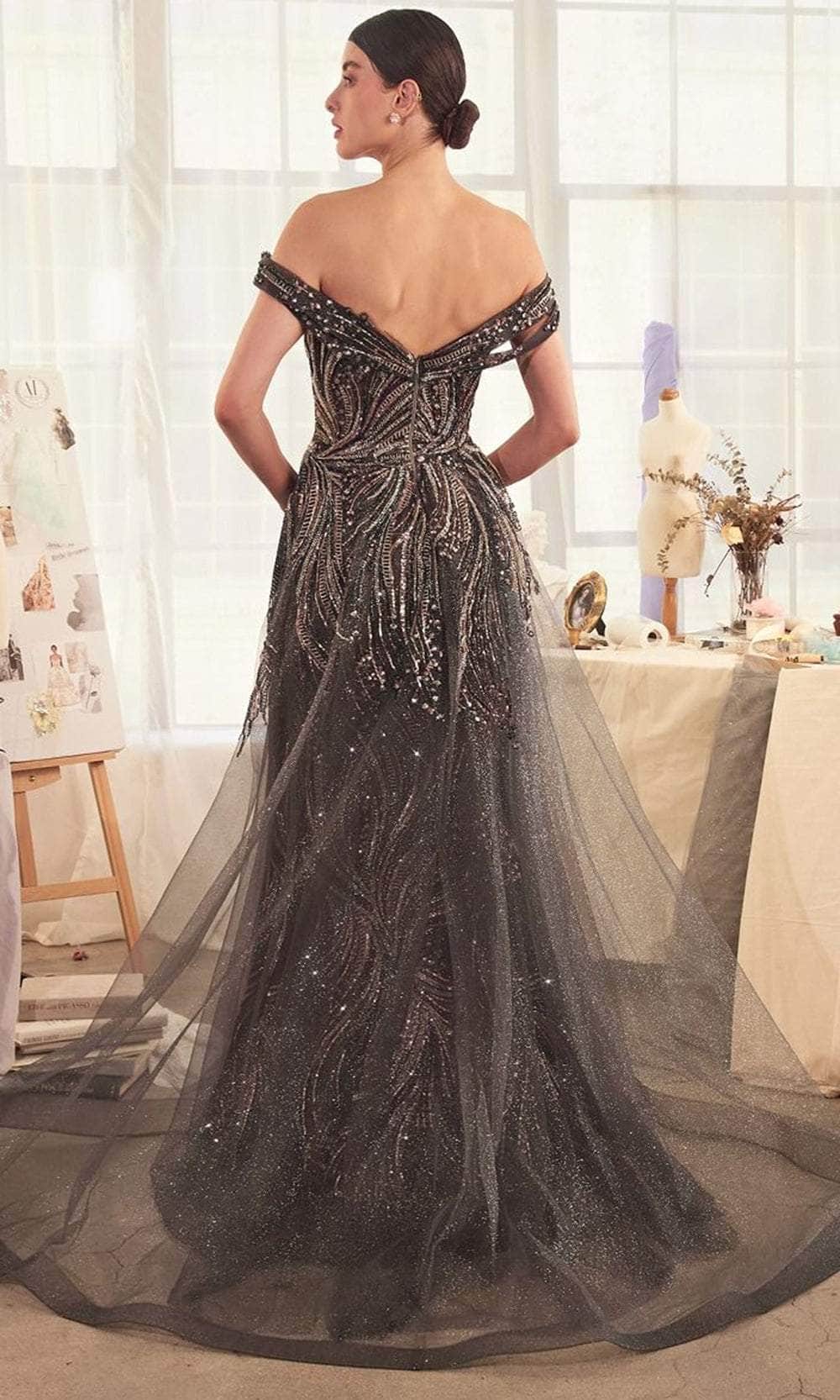 Andrea and Leo A1375 - Sweetheart Tulle Overskirt Evening Gown - Image 2