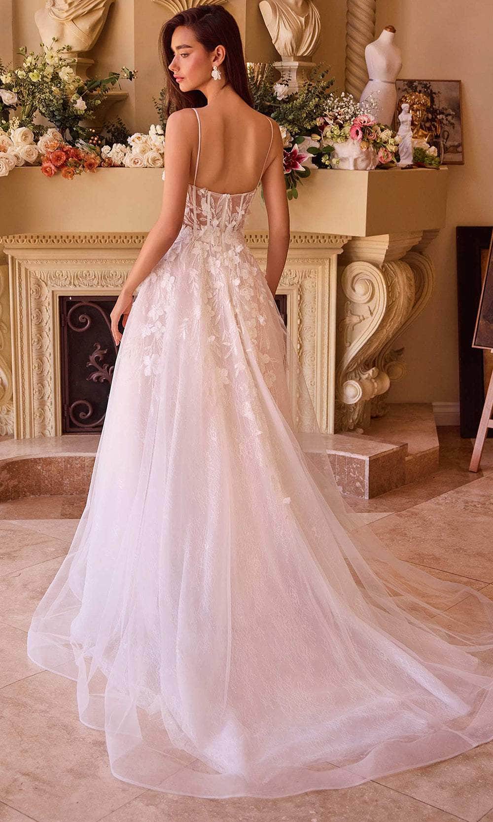 Andrea and Leo WL030 - Floral Embellished A-Line Bridal Gown - Image 2