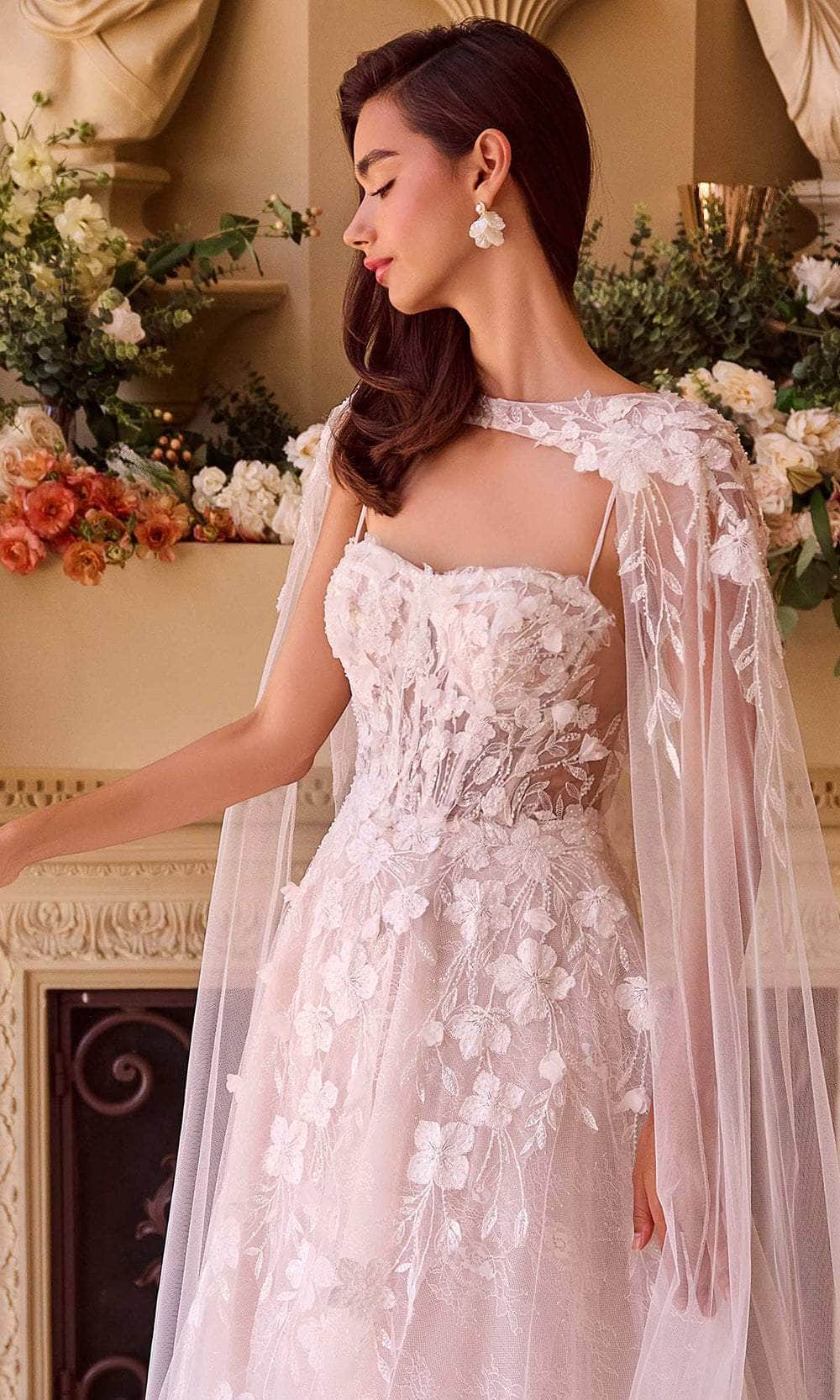 Andrea and Leo WL030 - Floral Embellished A-Line Bridal Gown - Image 3