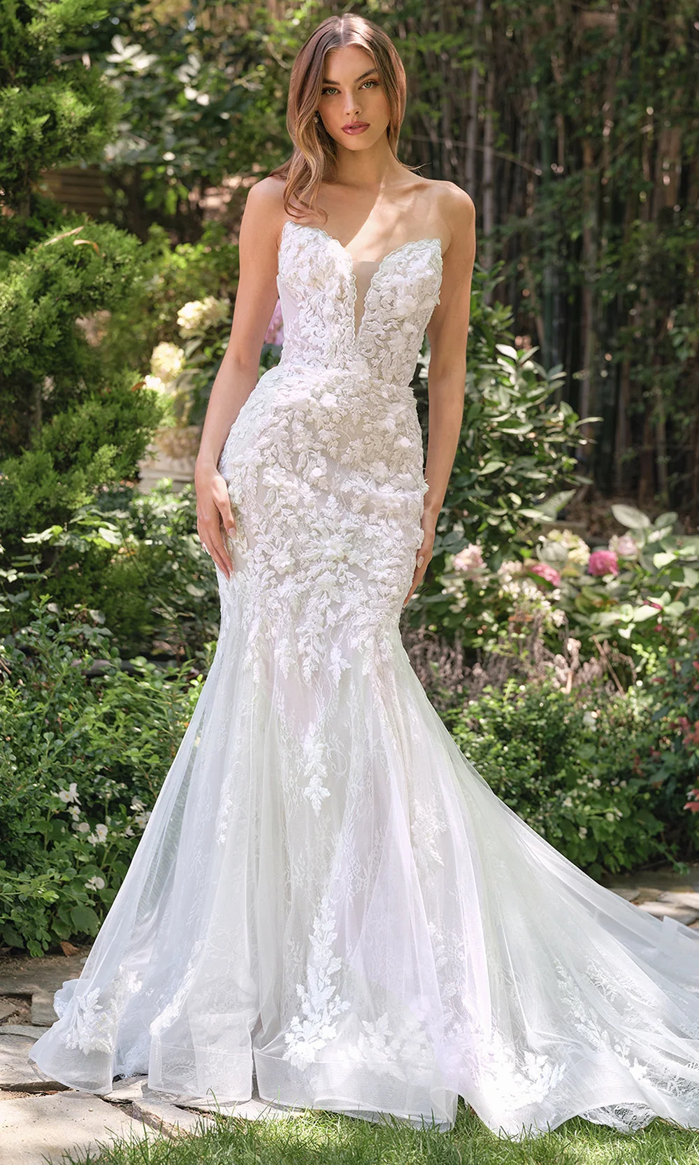 Andrea and Leo WL088 - Embellished Lace Mermaid Wedding Dress