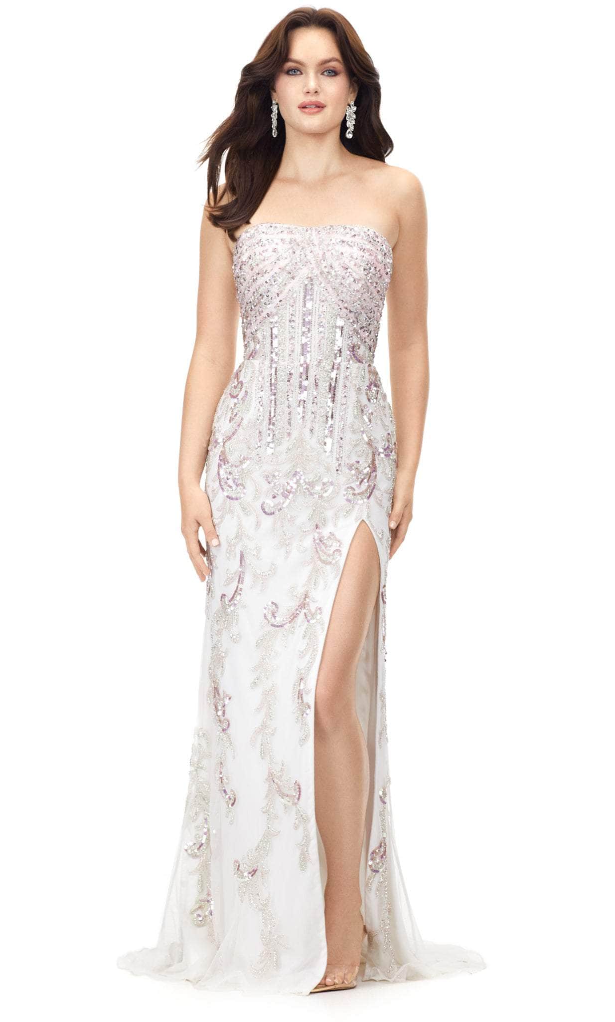 Ashley Lauren 11242 - Crystal Beaded Strapless Dress - Image 4