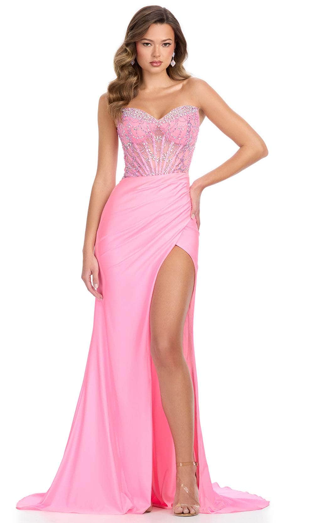 Ashley Lauren 11926 - Beaded Corset Prom Gown - Image 3