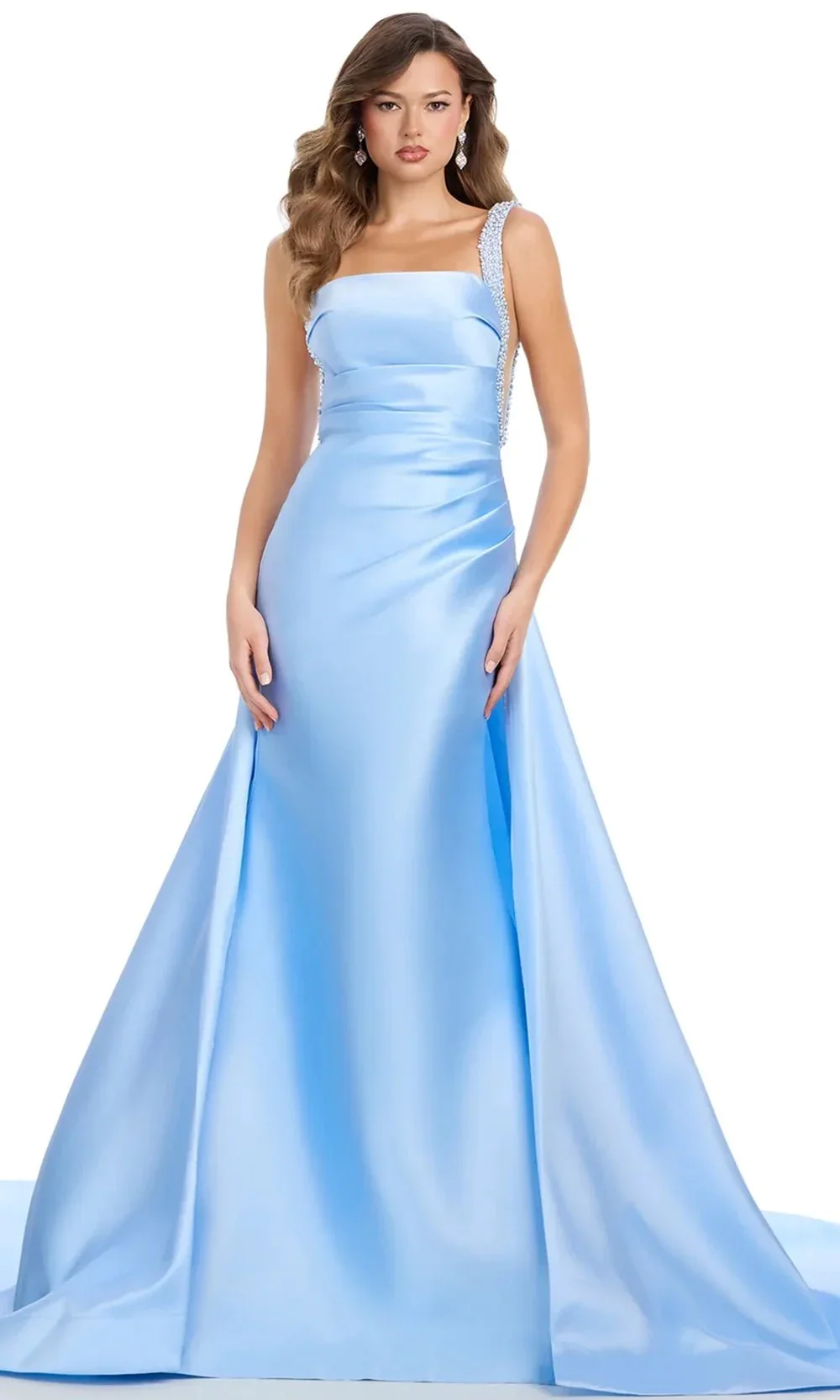 Ashley Lauren 11979 - Beaded Straps Square Neck Prom Gown - Image 9