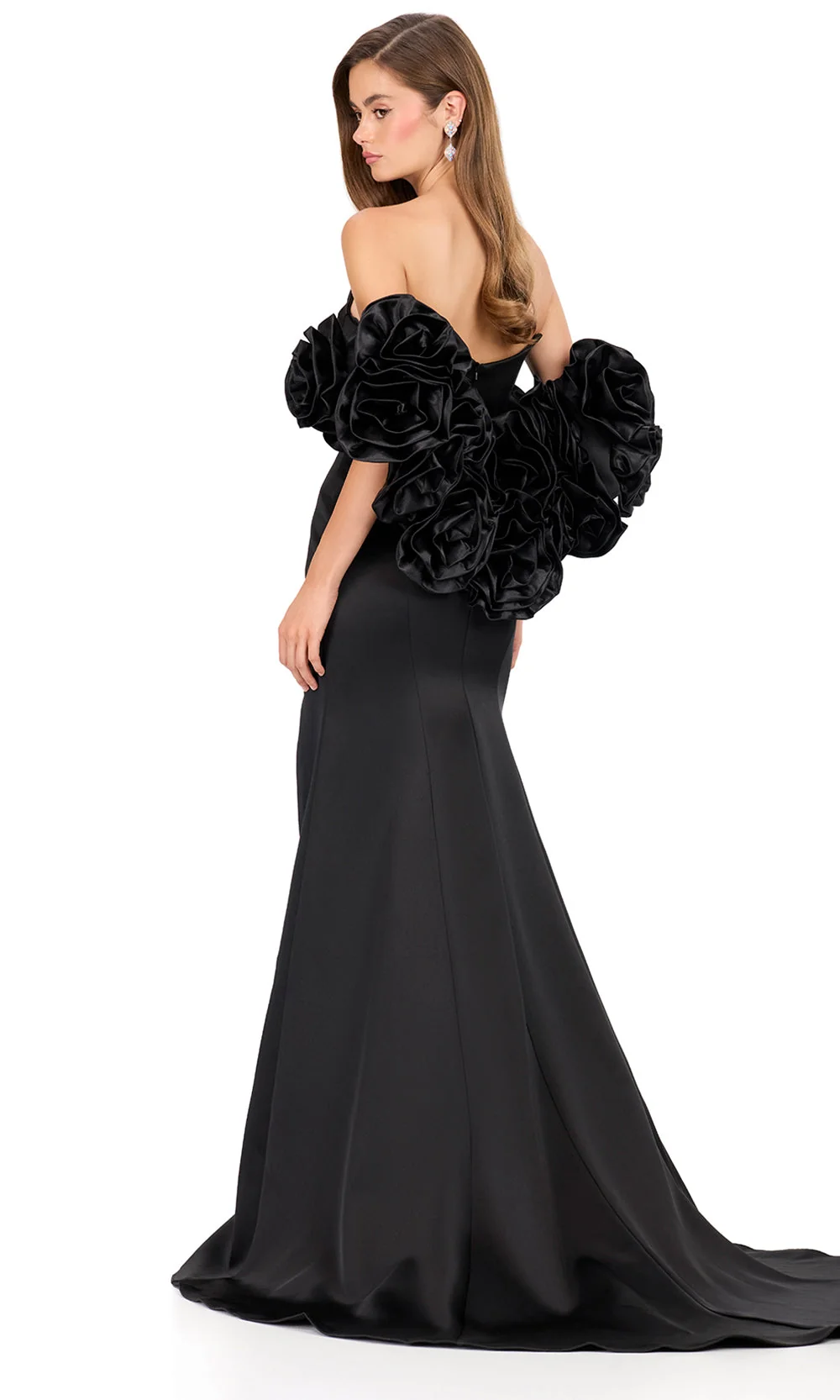 Ashley Lauren 12185 - Contoured Seam Sweetheart Satin Gown - Image 2