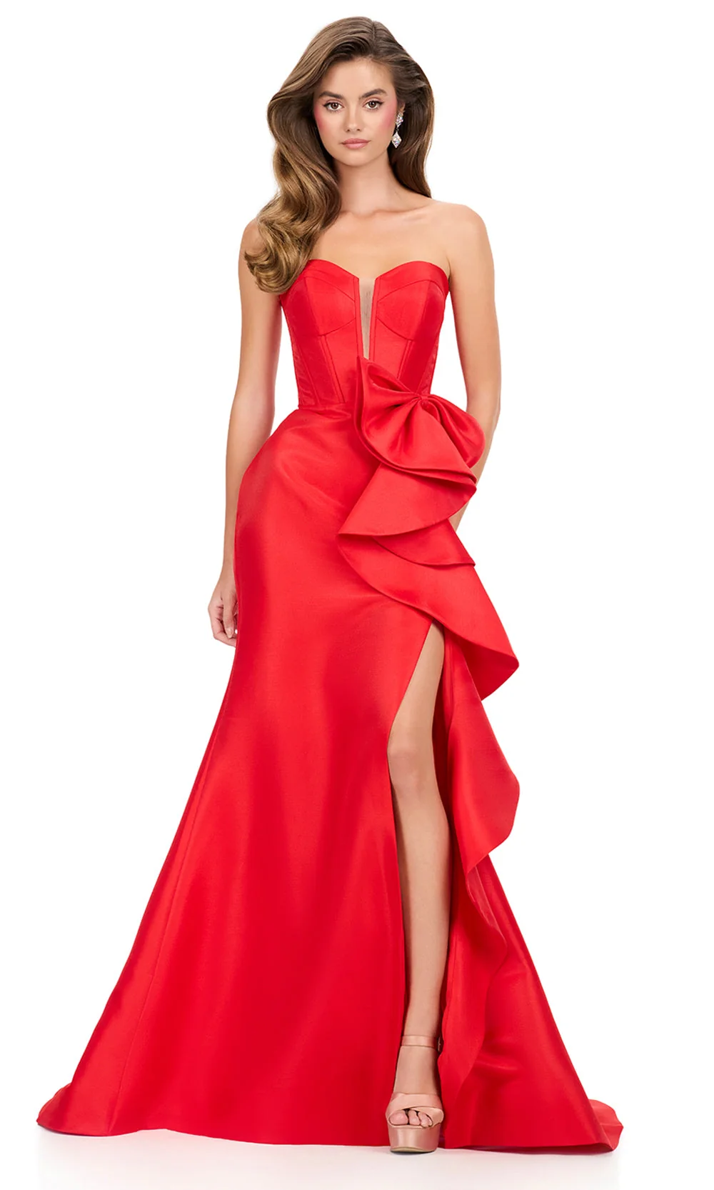 Ashley Lauren 12212 - Strapless Ruffle Dress - Image 11