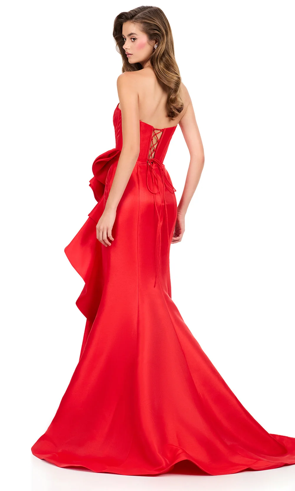Ashley Lauren 12212 - Strapless Ruffle Dress - Image 12