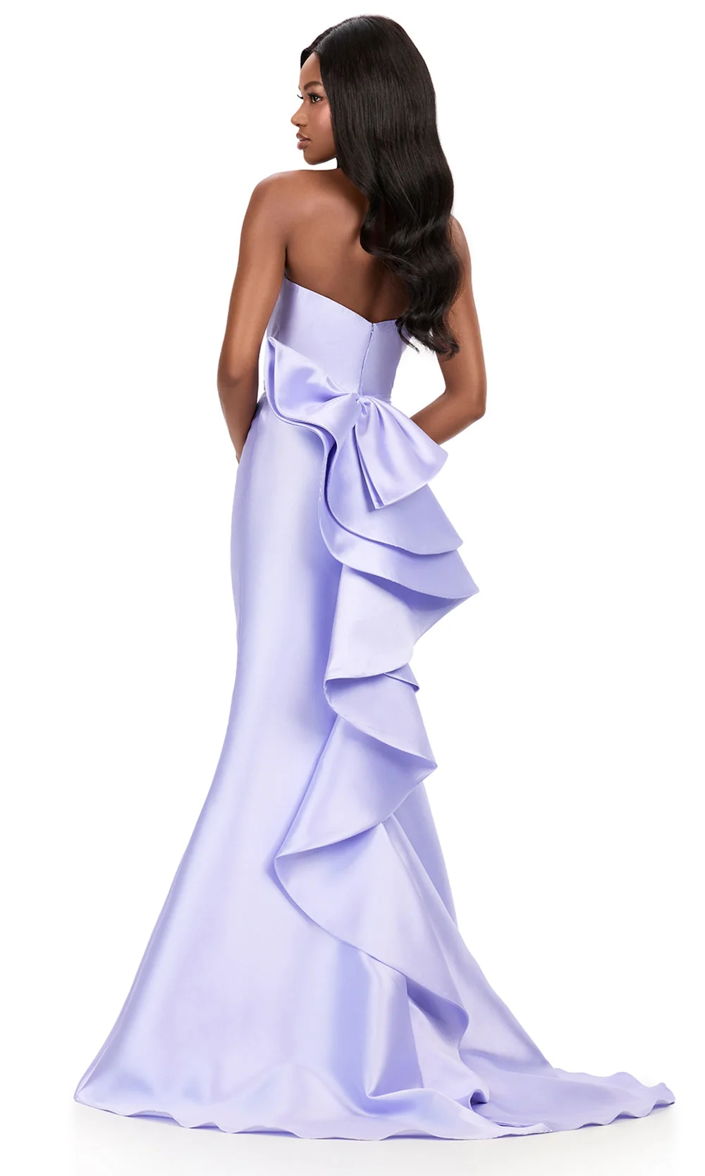 Ashley Lauren 12215 - Straight Neckline Mermaid Dress with Bow Accent - Image 10