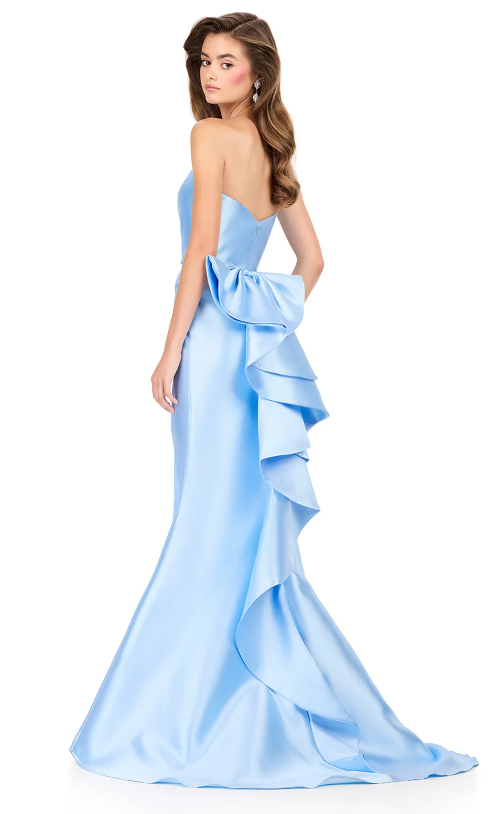 Ashley Lauren 12215 - Straight Neckline Mermaid Dress with Bow Accent - Image 14