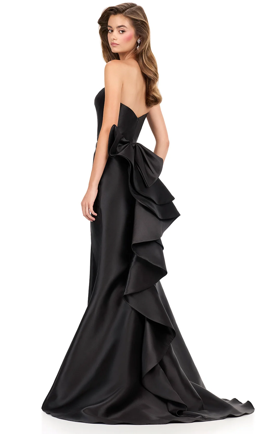 Ashley Lauren 12215 - Straight Neckline Mermaid Dress with Bow Accent - Image 4