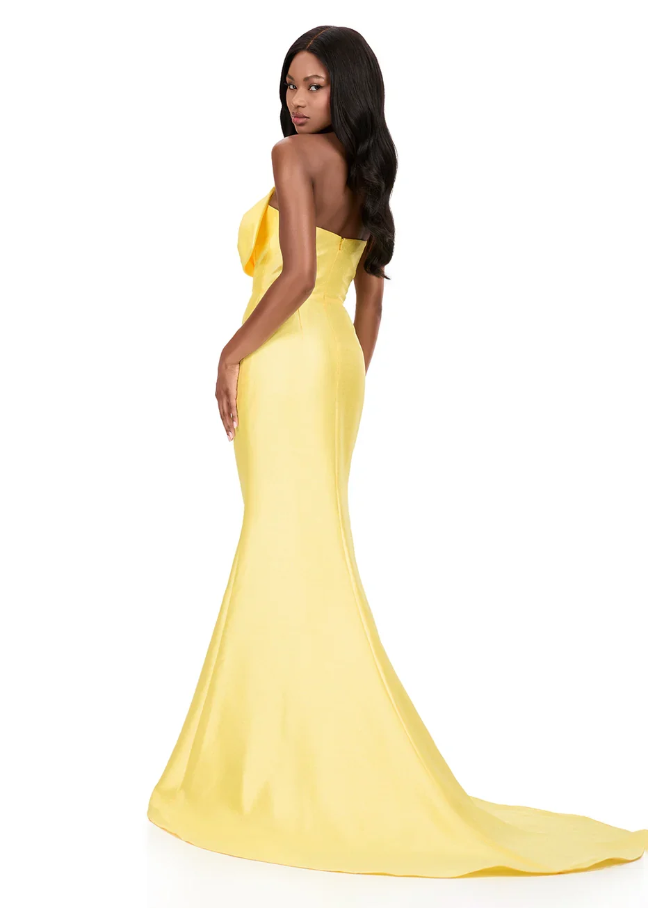 Ashley Lauren 12279 - Sculpted Bow Strapless Sheath Dress - Image 10
