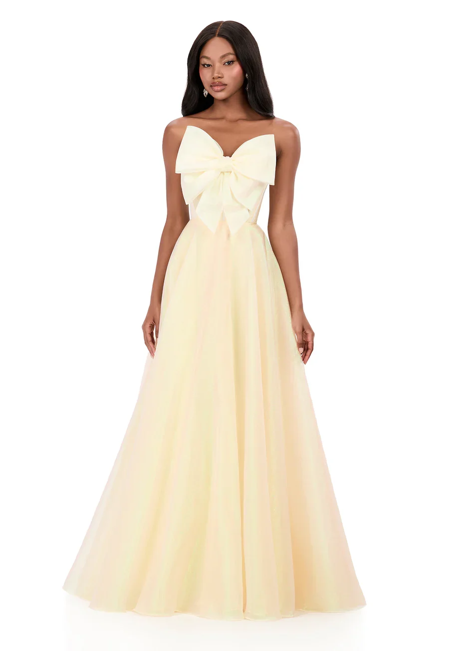 Ashley Lauren 12314 - Shimmer Organza Strapless A-Line Gown - Image 5