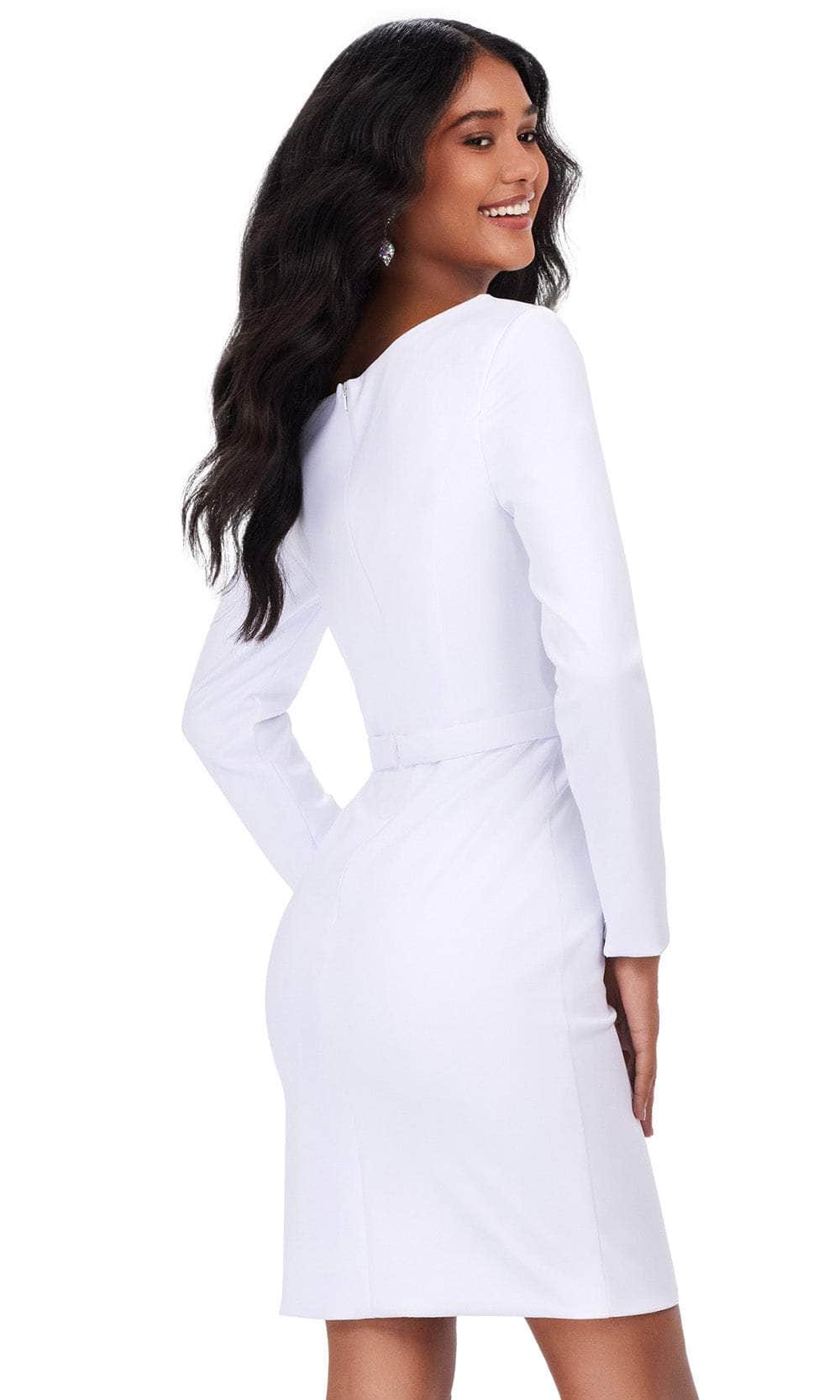 Ashley Lauren 4674 -Scuba Fitted Bodice Cocktail Dress - Image 6