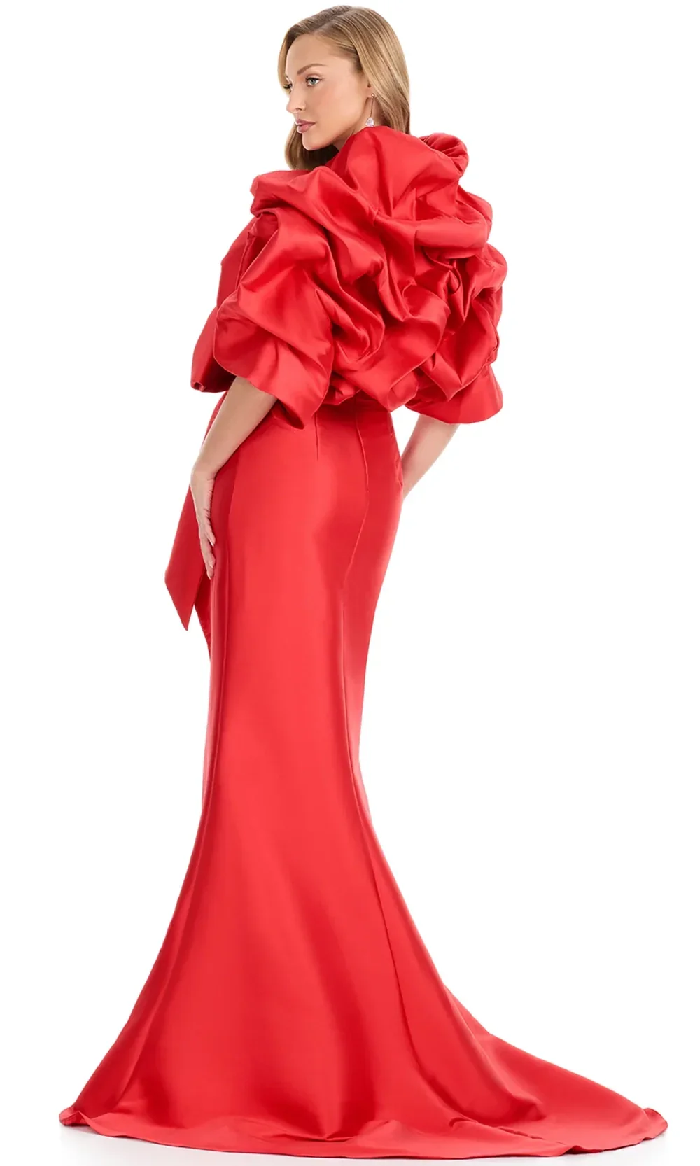 Ashley Lauren E12317 - Oversize Bow Strapless Dress with Jacket - Image 10