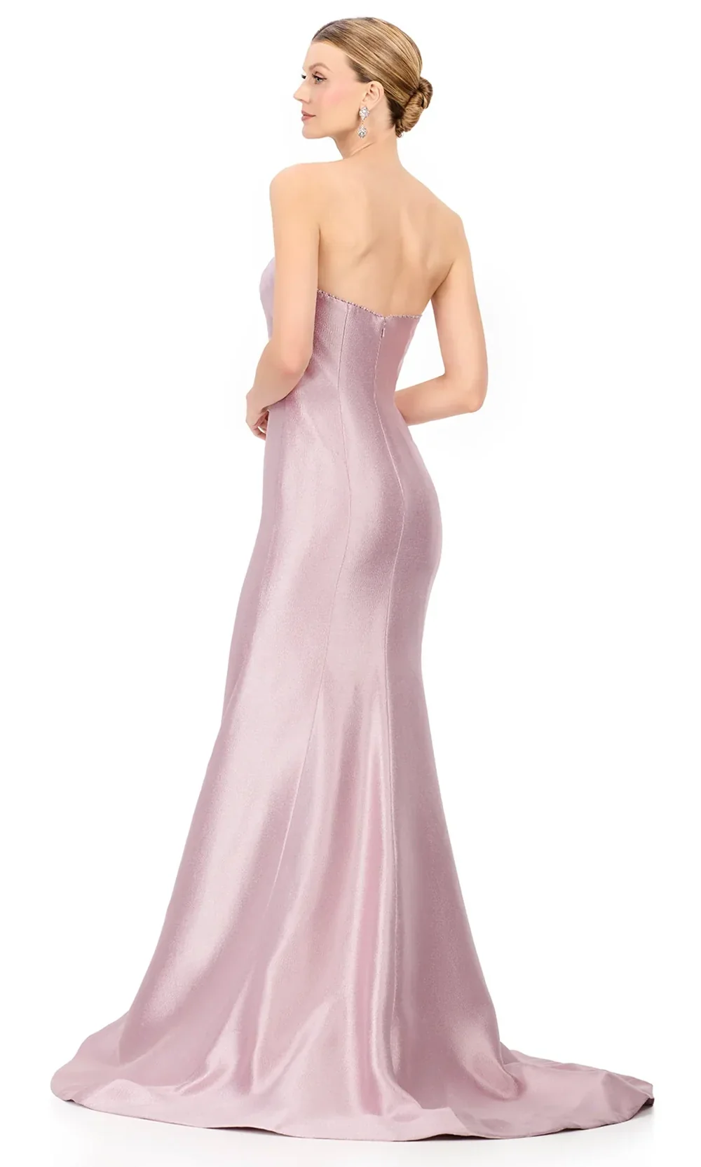 Ashley Lauren E12318 - Asymmetric Neck Sculpted Mermaid Dress - Image 6