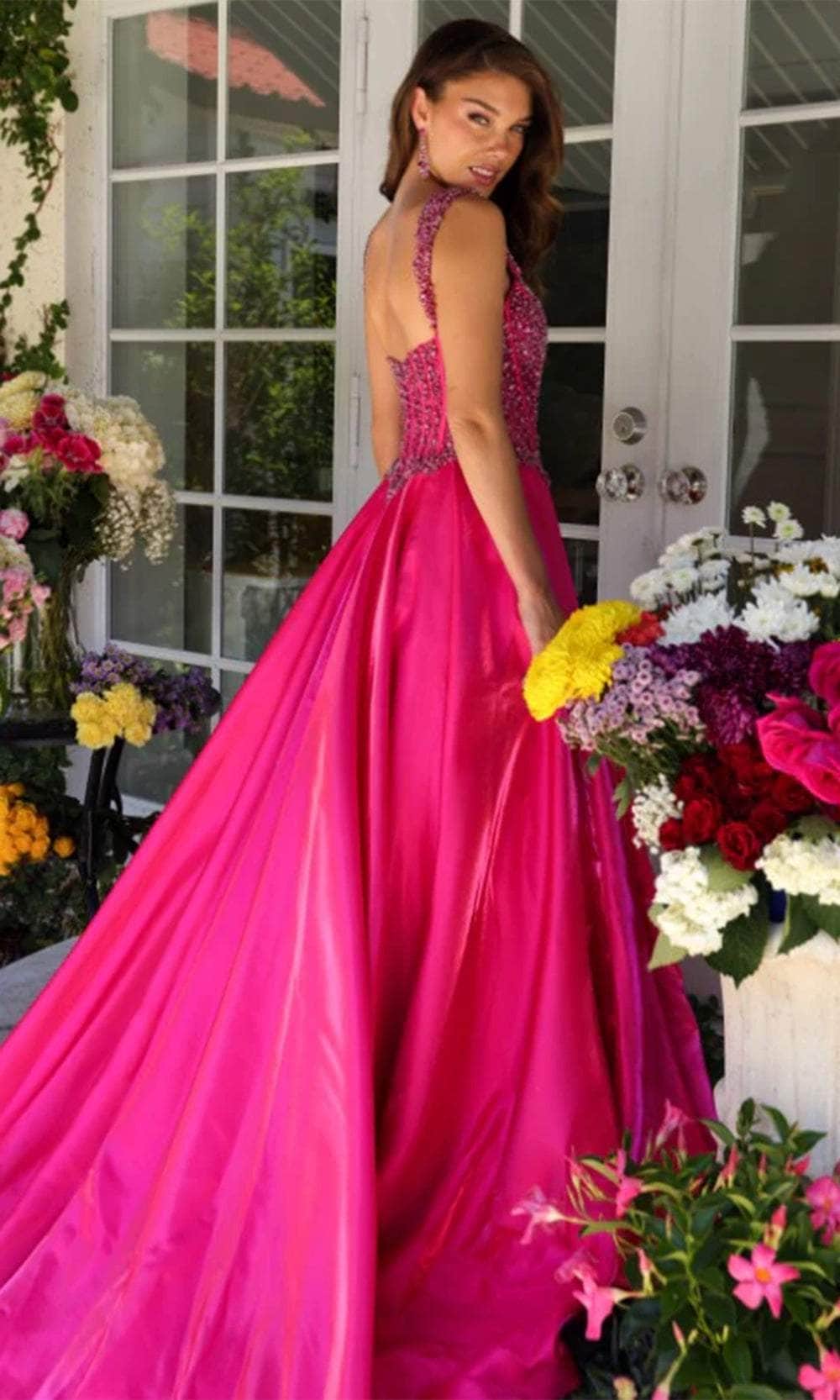 Ava Presley 29521 - Beaded A-Line Prom Gown - Image 2
