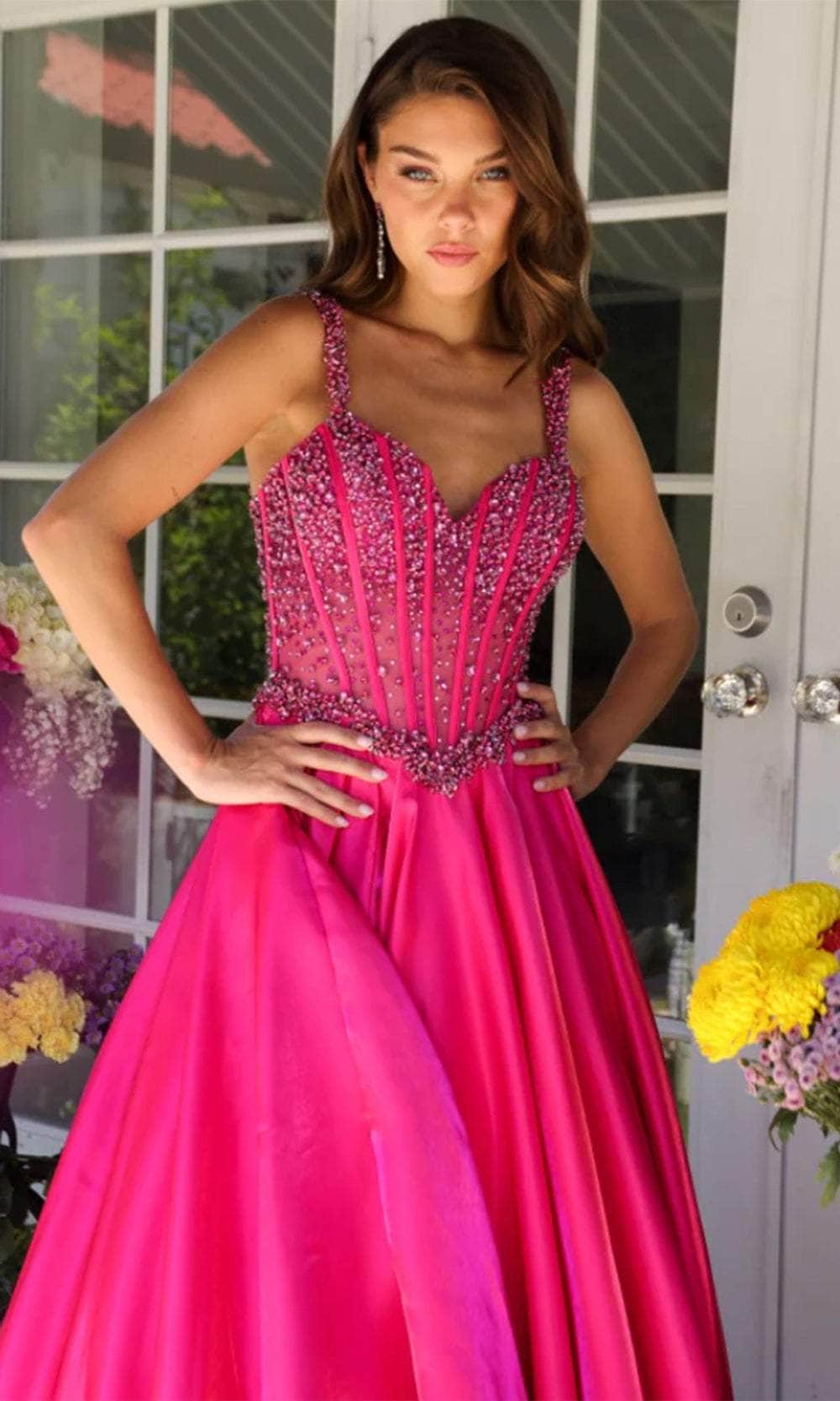 Ava Presley 29521 - Beaded A-Line Prom Gown - Image 3
