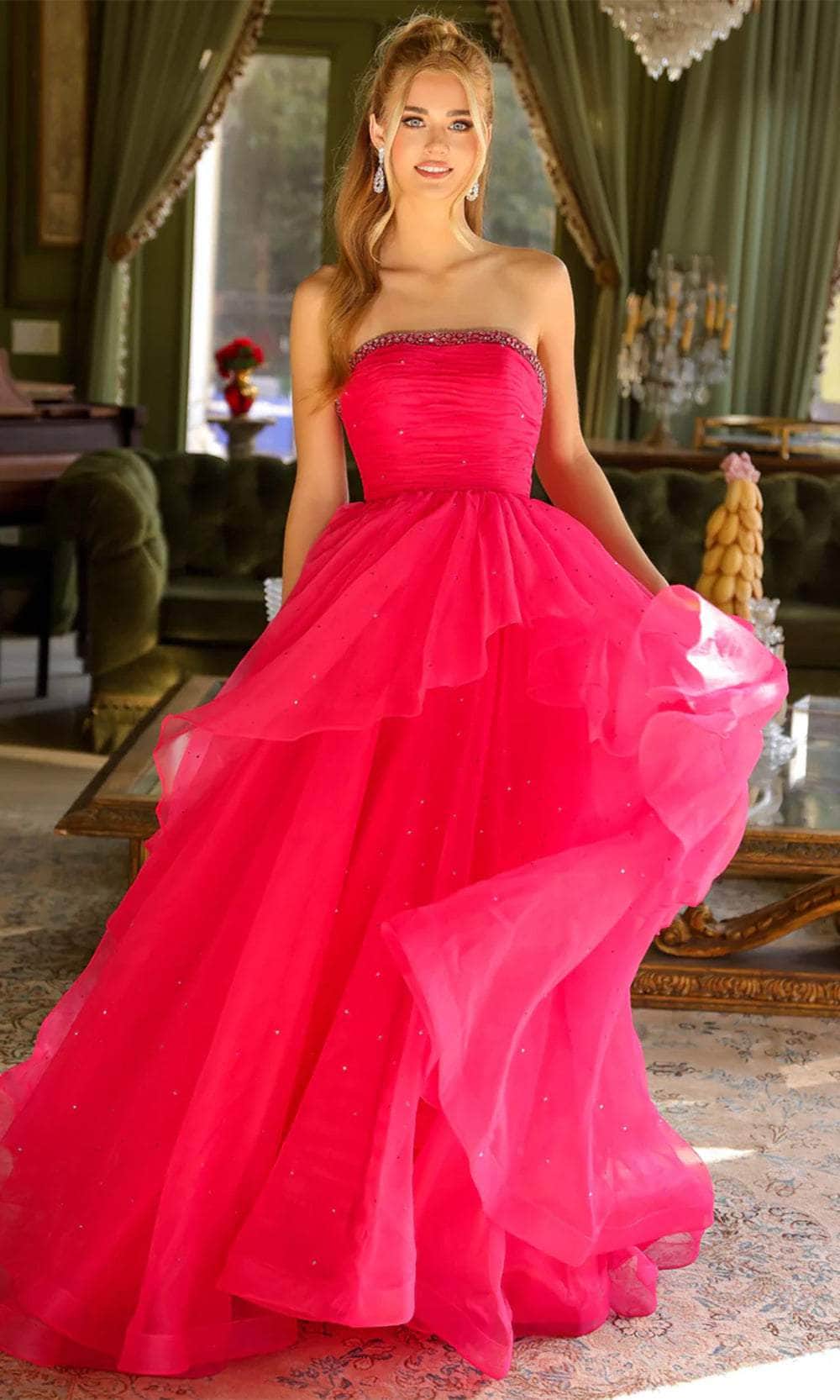 Ava Presley 29524 - Strapless Beaded Prom Gown - Image 4
