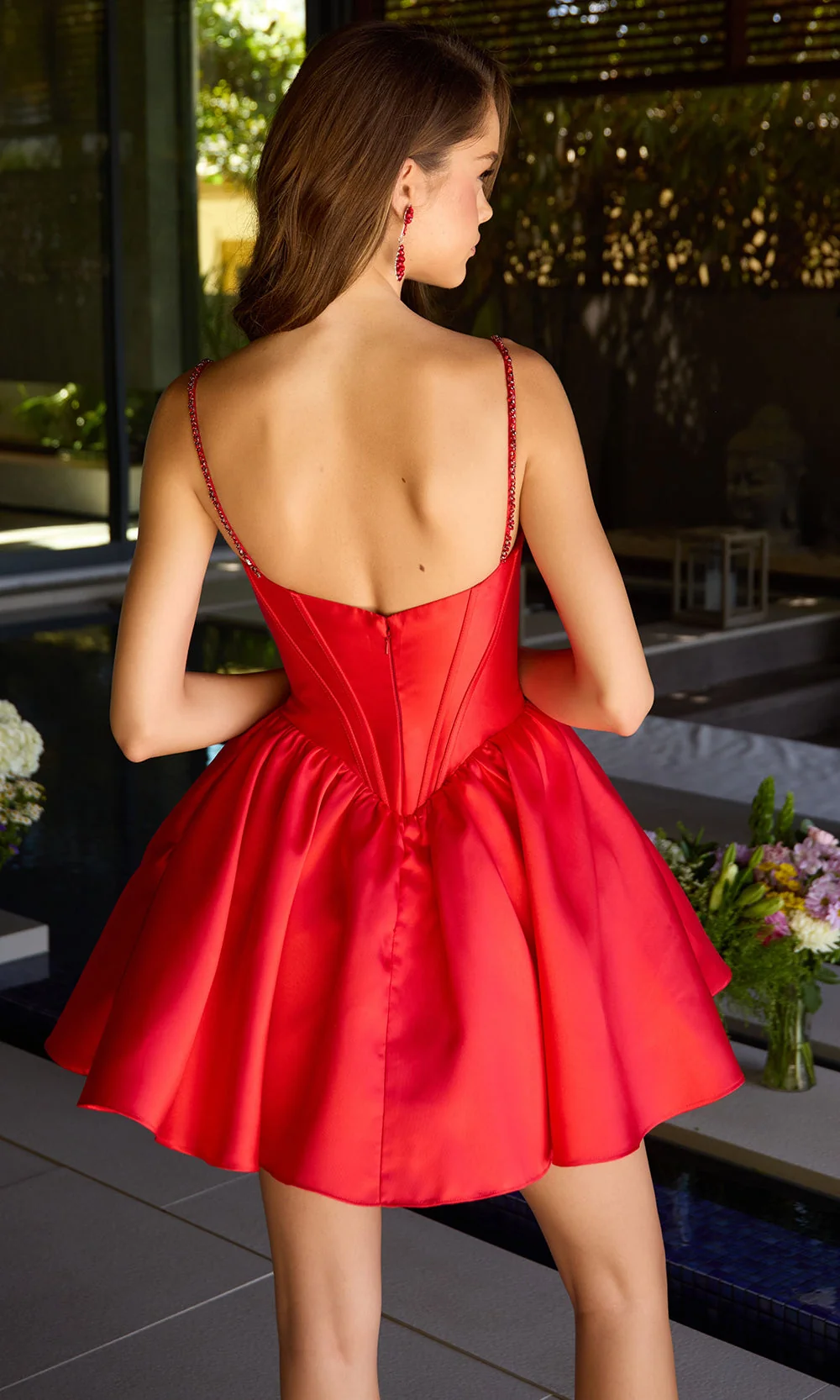 Ava Presley 42380 - Sweetheart Basque A-Line Mini Dress - Image 2