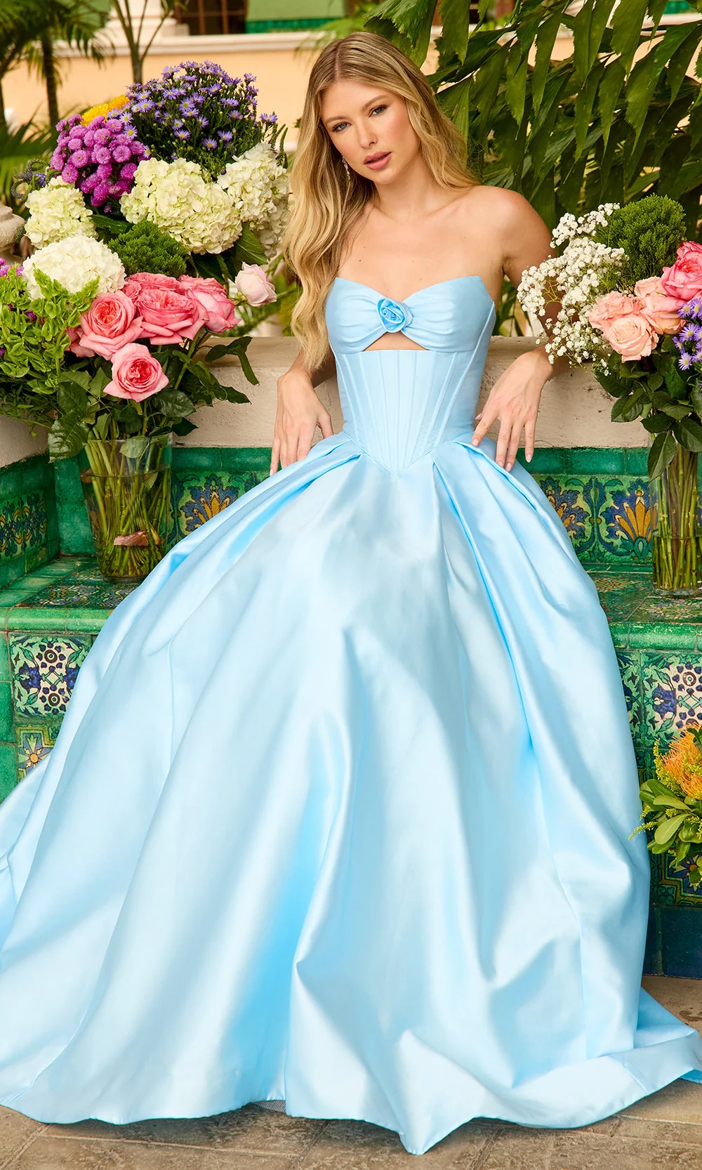 Ava Presley 47223 - Strapless Corset Mikado Ballgown - Image 11