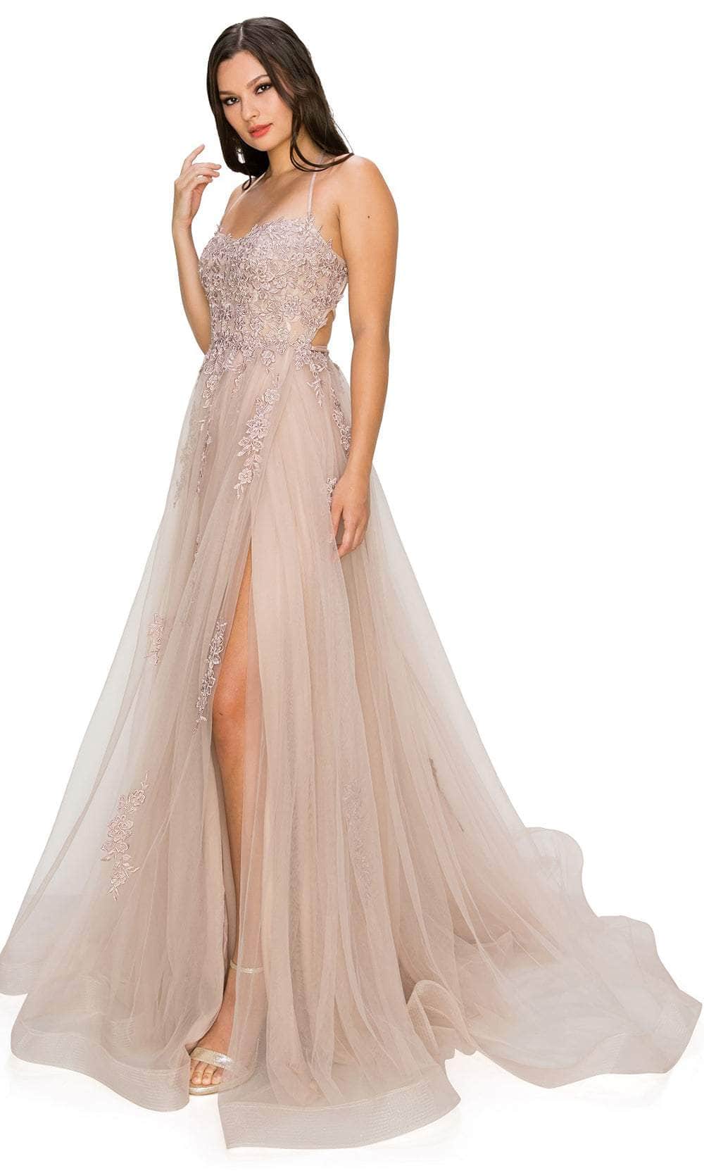 Cinderella Couture 8031J - Tulle Prom Gown with Floral Embroidery - Image 13