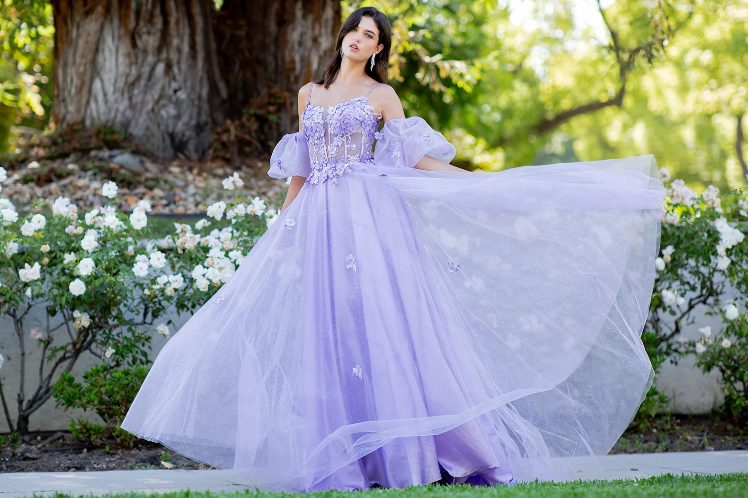 Cinderella Couture 8130J -Floral Corset Ballgown - Image 4