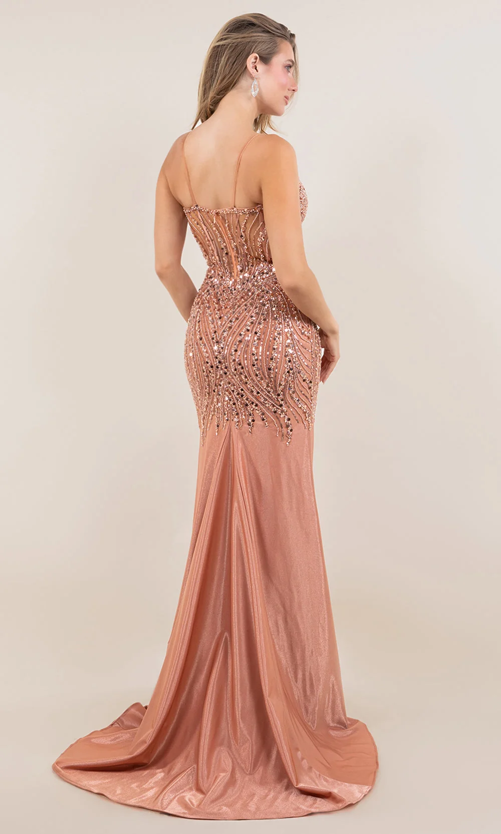 Cinderella Couture 8329J - Beaded Sequin Illusion Bodice Prom Gown - Image 12