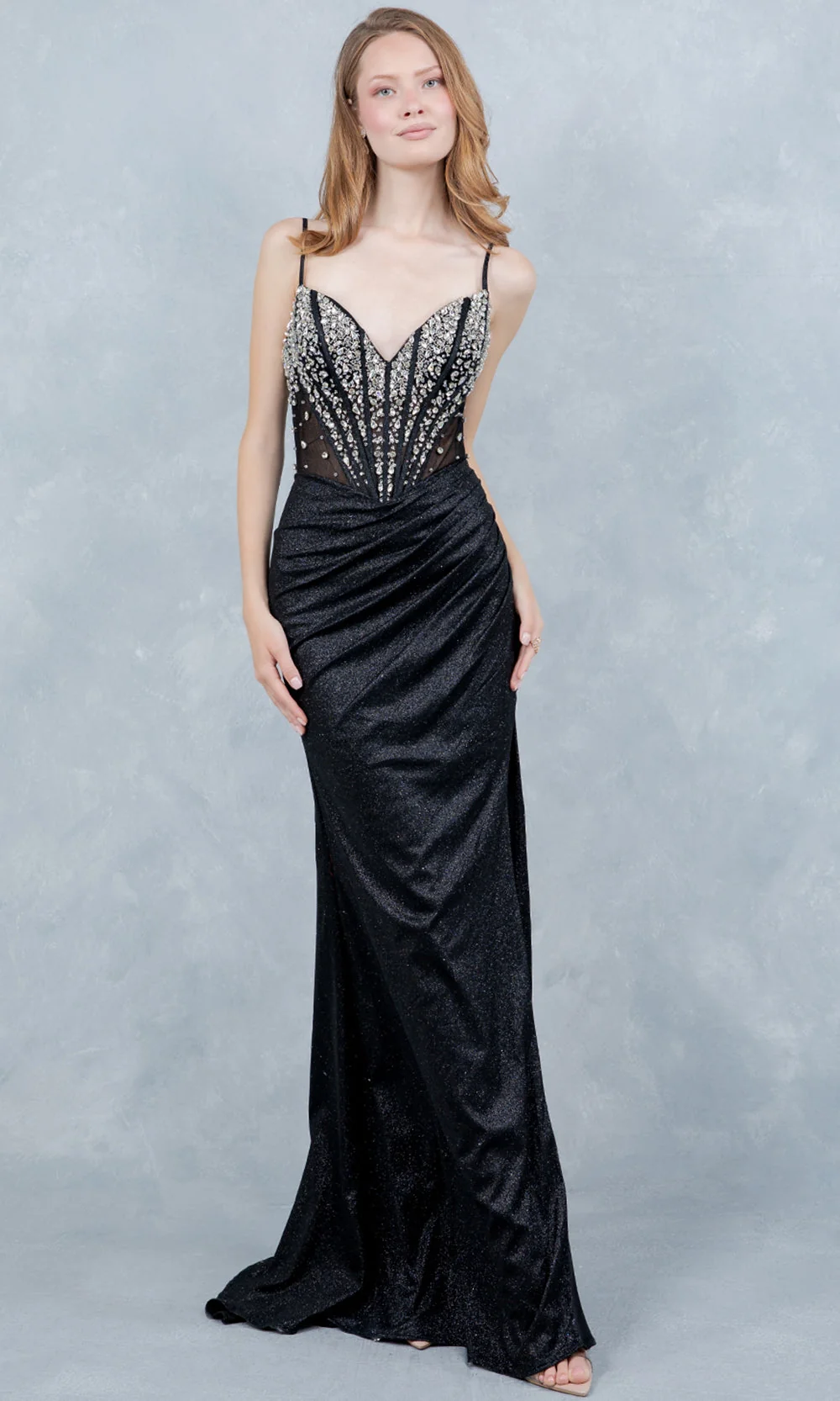 Cinderella Couture 8562J - Lace-Up Back Rhinestone Ornate Prom Gown - Image 3
