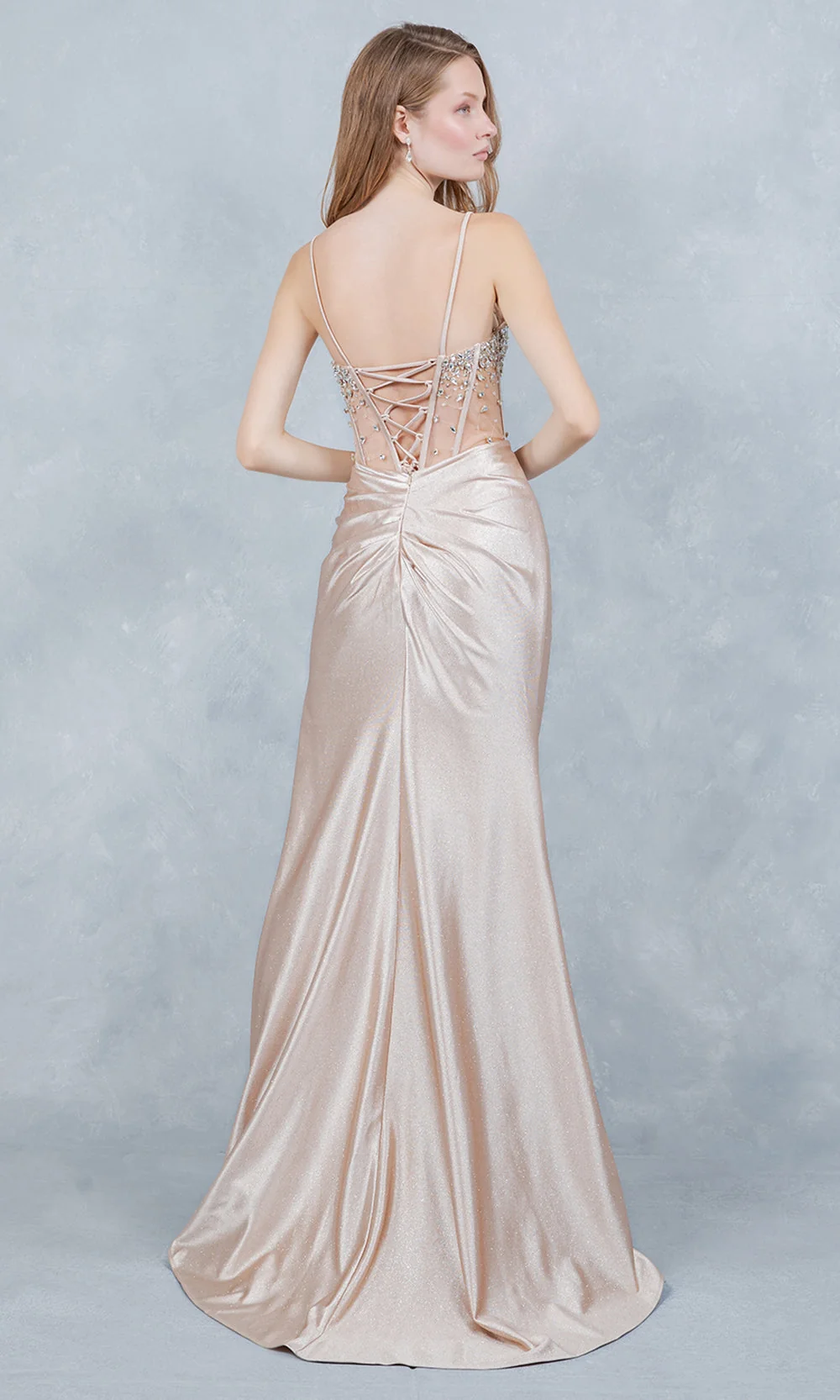Cinderella Couture 8562J - Lace-Up Back Rhinestone Ornate Prom Gown - Image 8