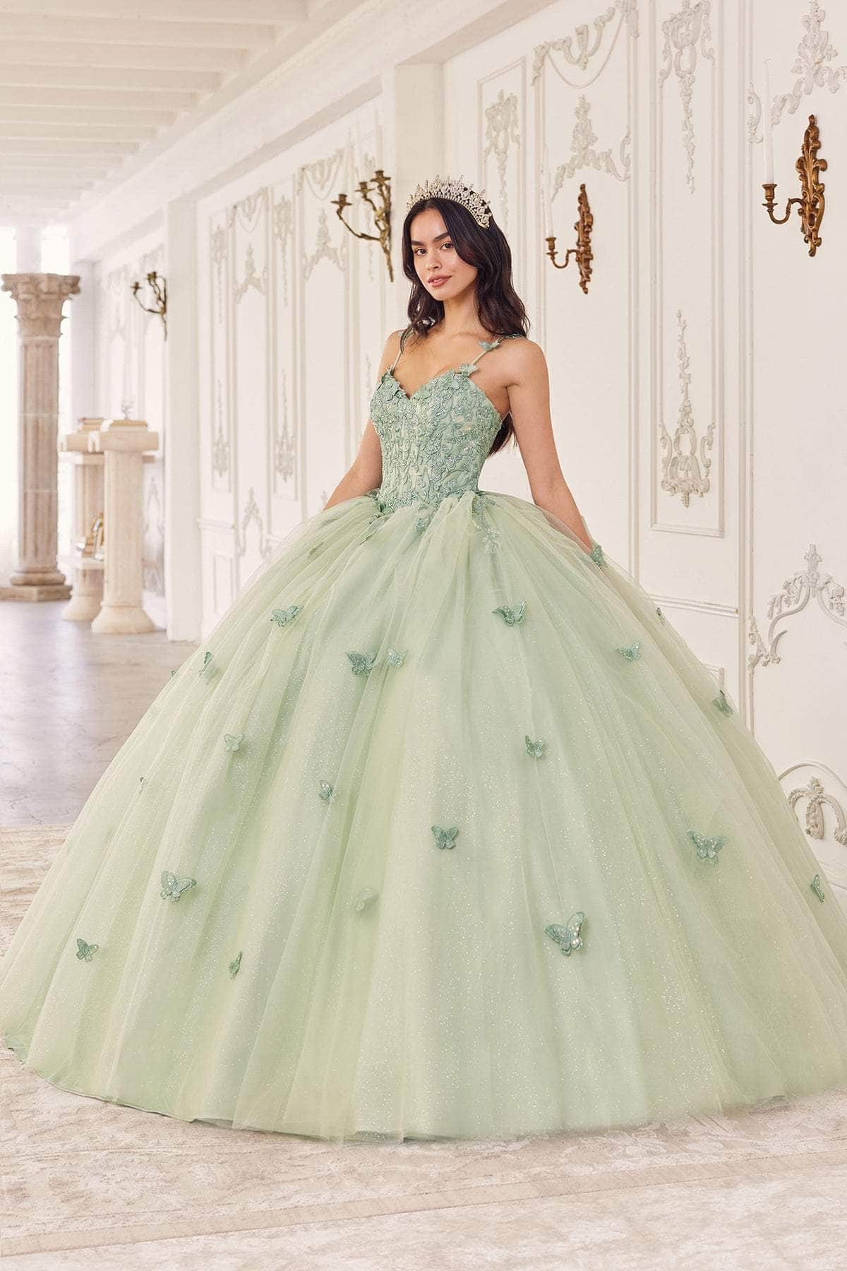 Cinderella Divine 15718 - Off Shoulder Basque Ball Gown - Image 6