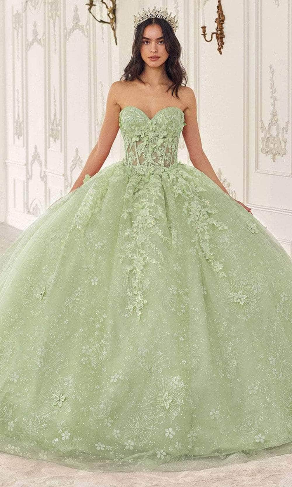 Cinderella Divine 15719 - Elegant Ballgown with Appliqué Details - Image 5