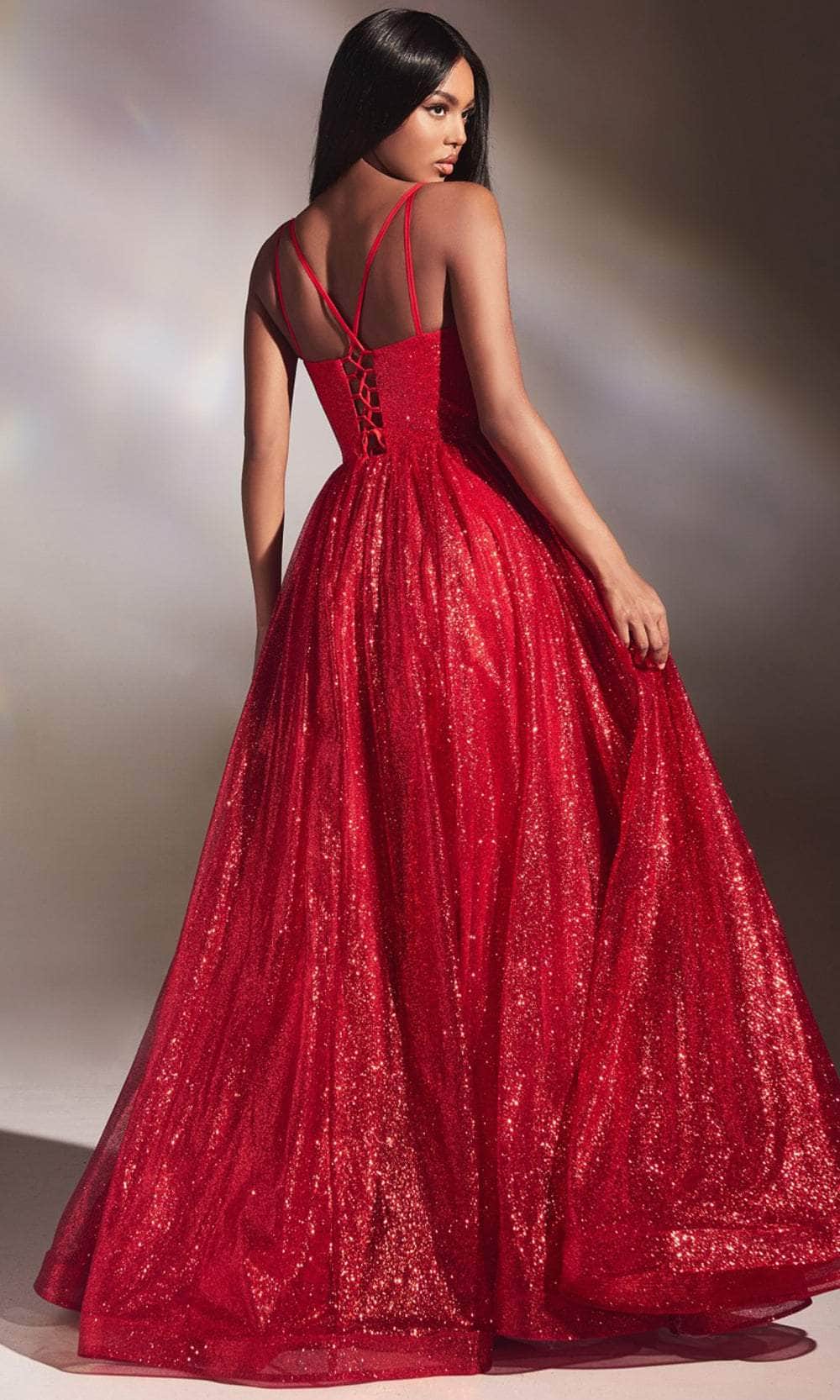 Cinderella Divine CD996 - Glittered Sleveless Evening Gown - Image 2