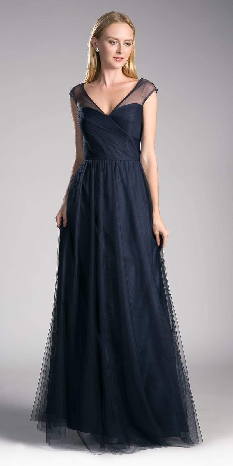 Cinderella Divine ET320 - Sleeveless Pleated Top Bridesmaid Dress - Image 4