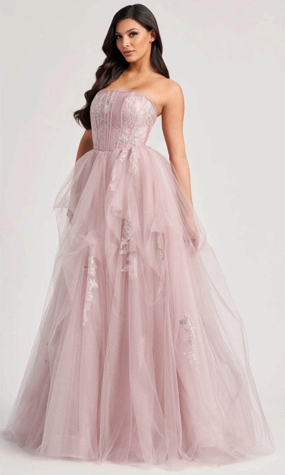 Colette By Daphne CL8120 - Strapless Ruffle Trimmed Gown - Image 3