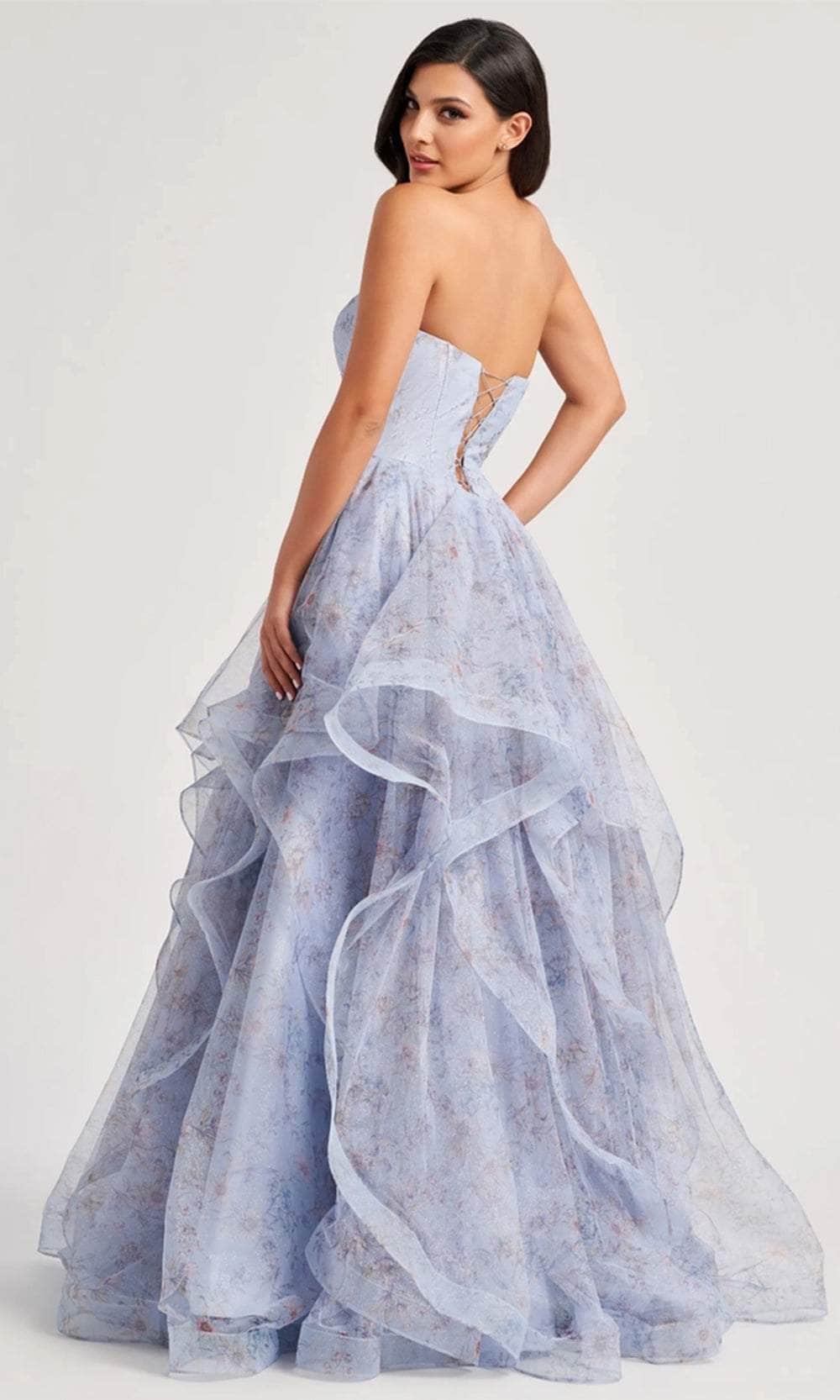 Colette By Daphne CL8180 - Floral Ruffle Trim Gown - Image 2