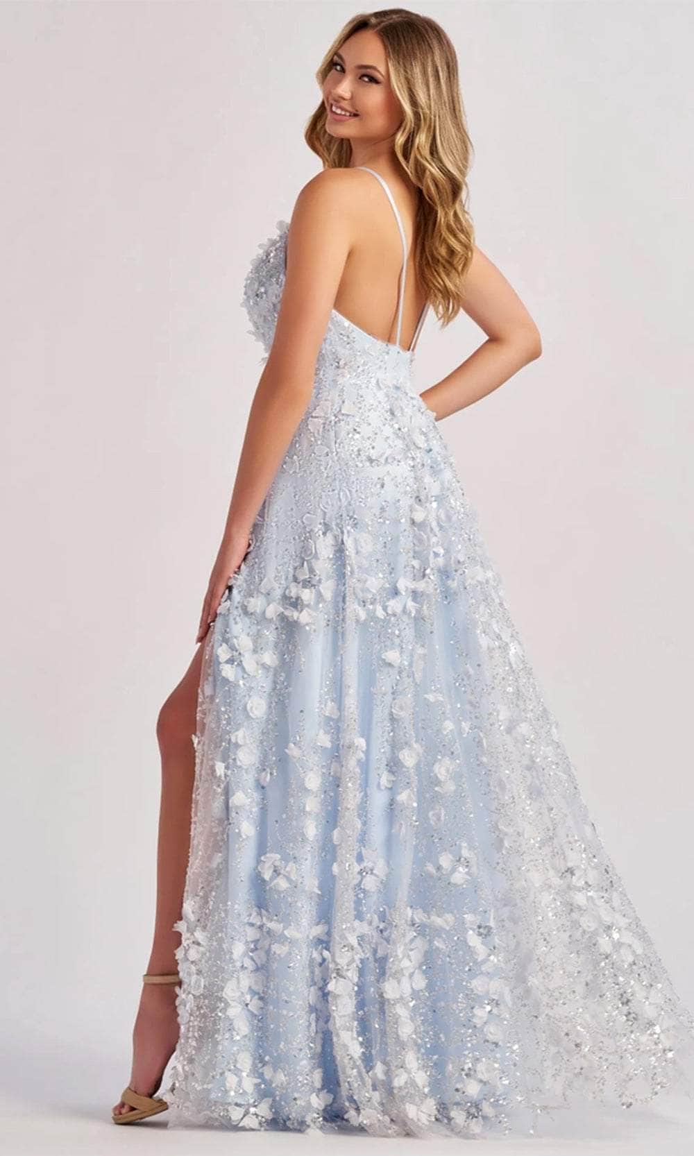 Colette By Daphne CL8525 - Applique Ornate Prom Dress - Image 2