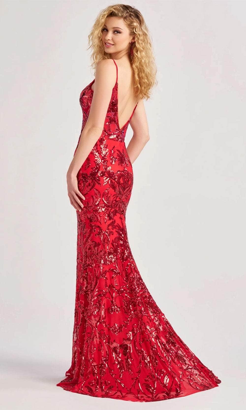 Colette By Daphne CL8685 - Sequin Pattern Long Gown - Image 2