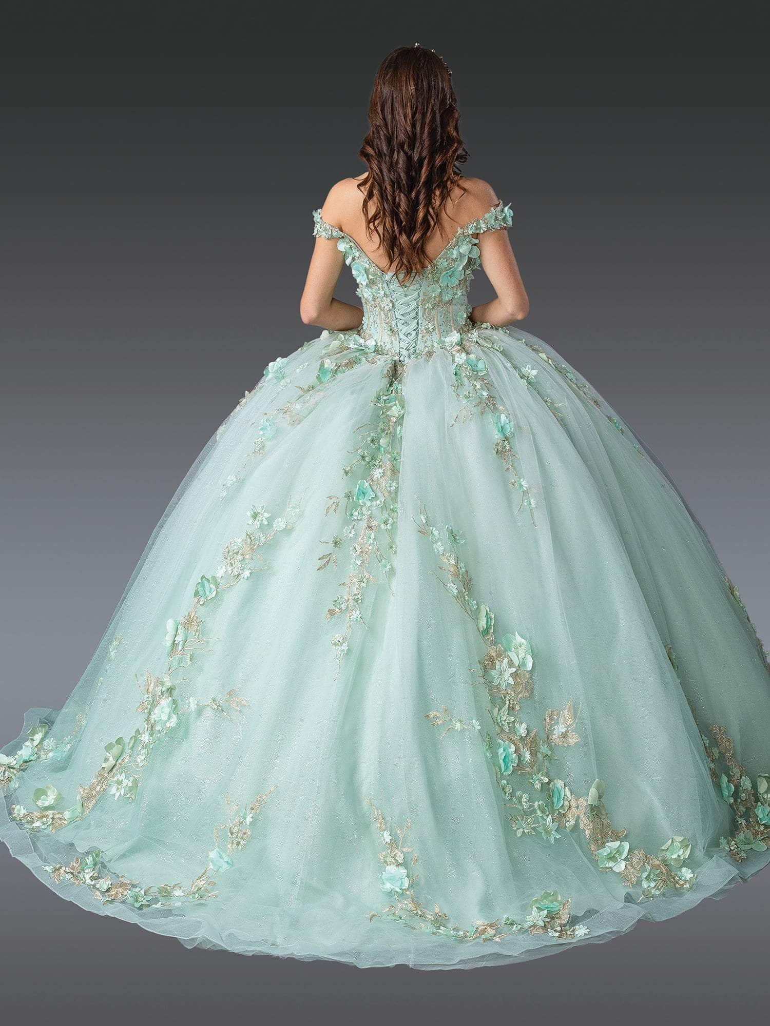 Dancing Queen 1918 - 3D Floral Sweetheart Quinceanera Gown - Image 5