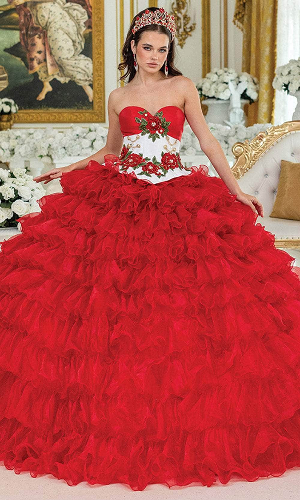 Dancing Queen 1934 - Floral Embroidered Strapless Ballgown - Image 3