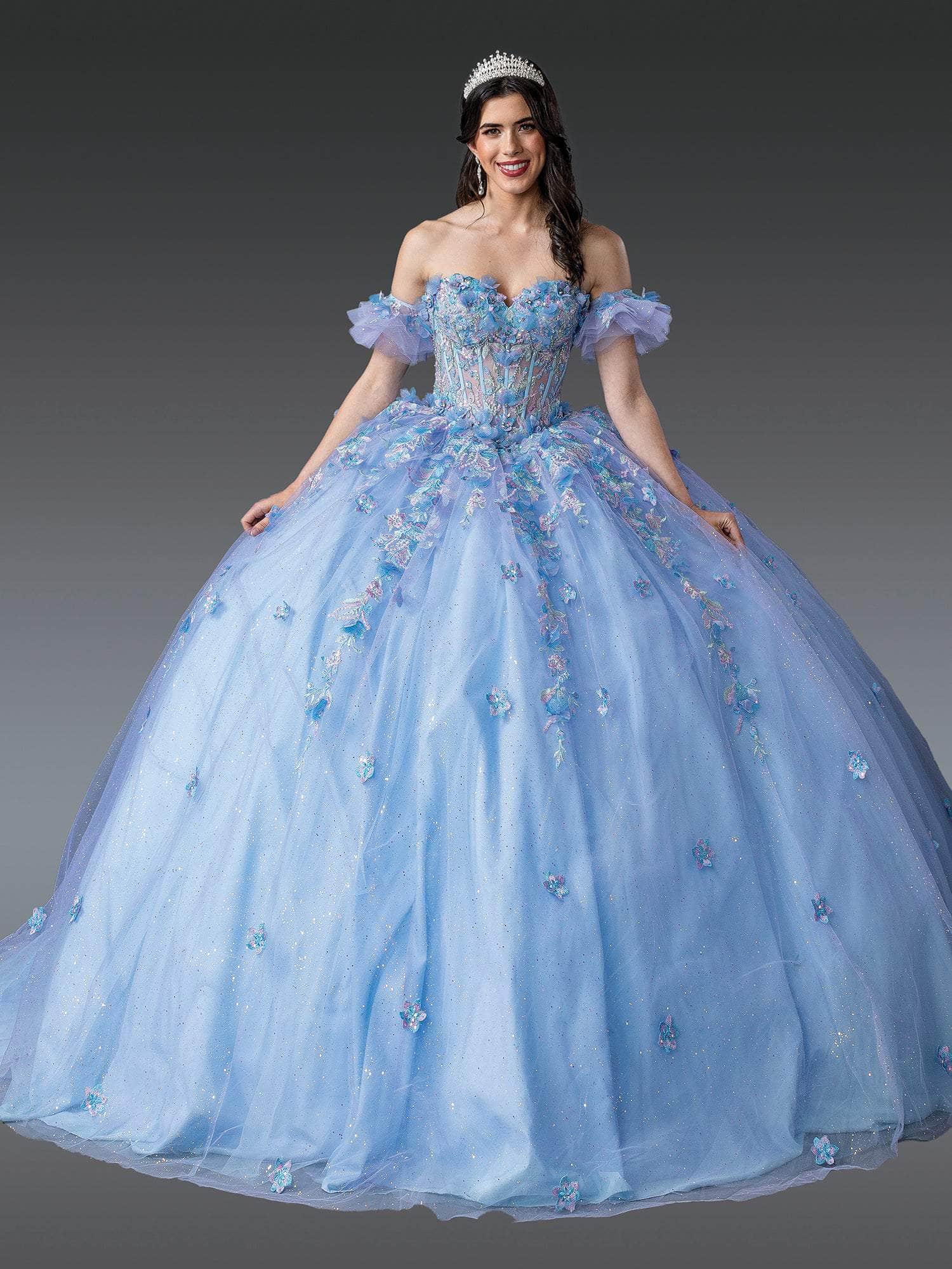 Dancing Queen 1969 - Sweetheart 3D Floral Long Gown - Image 3